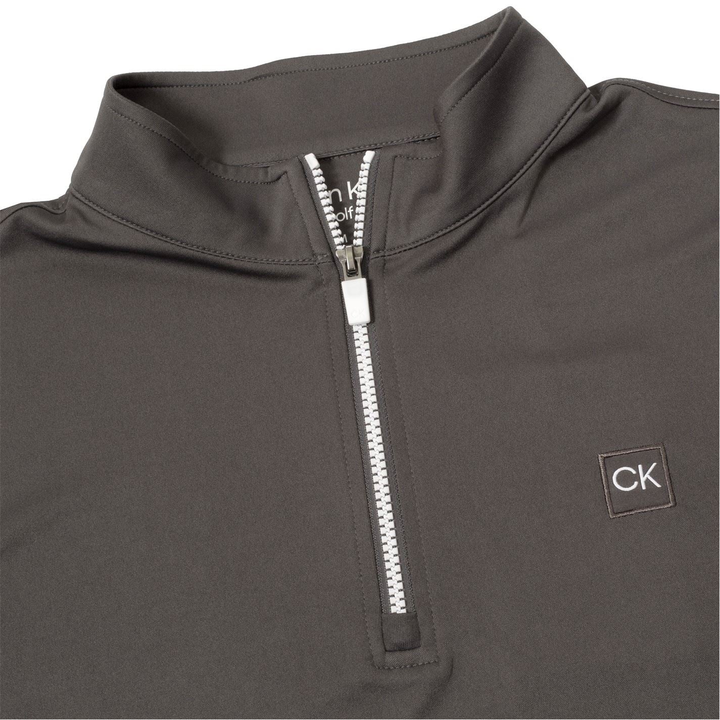 Calvin Klein Golf Regular Fit Zip Neck Long Sleeve Sweatshirt