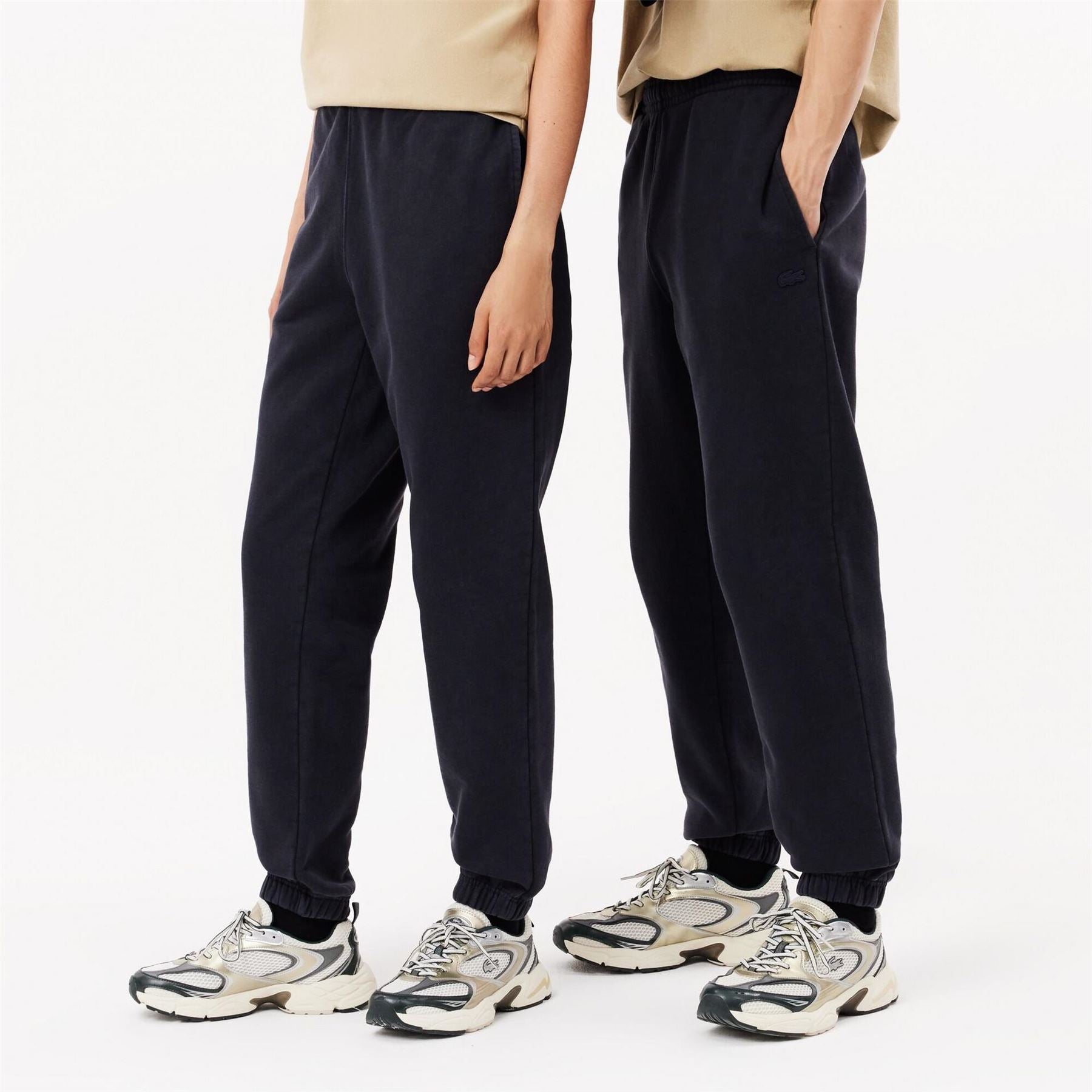 Lacoste Solid Patterned Elasticated Cuff Sweatpants