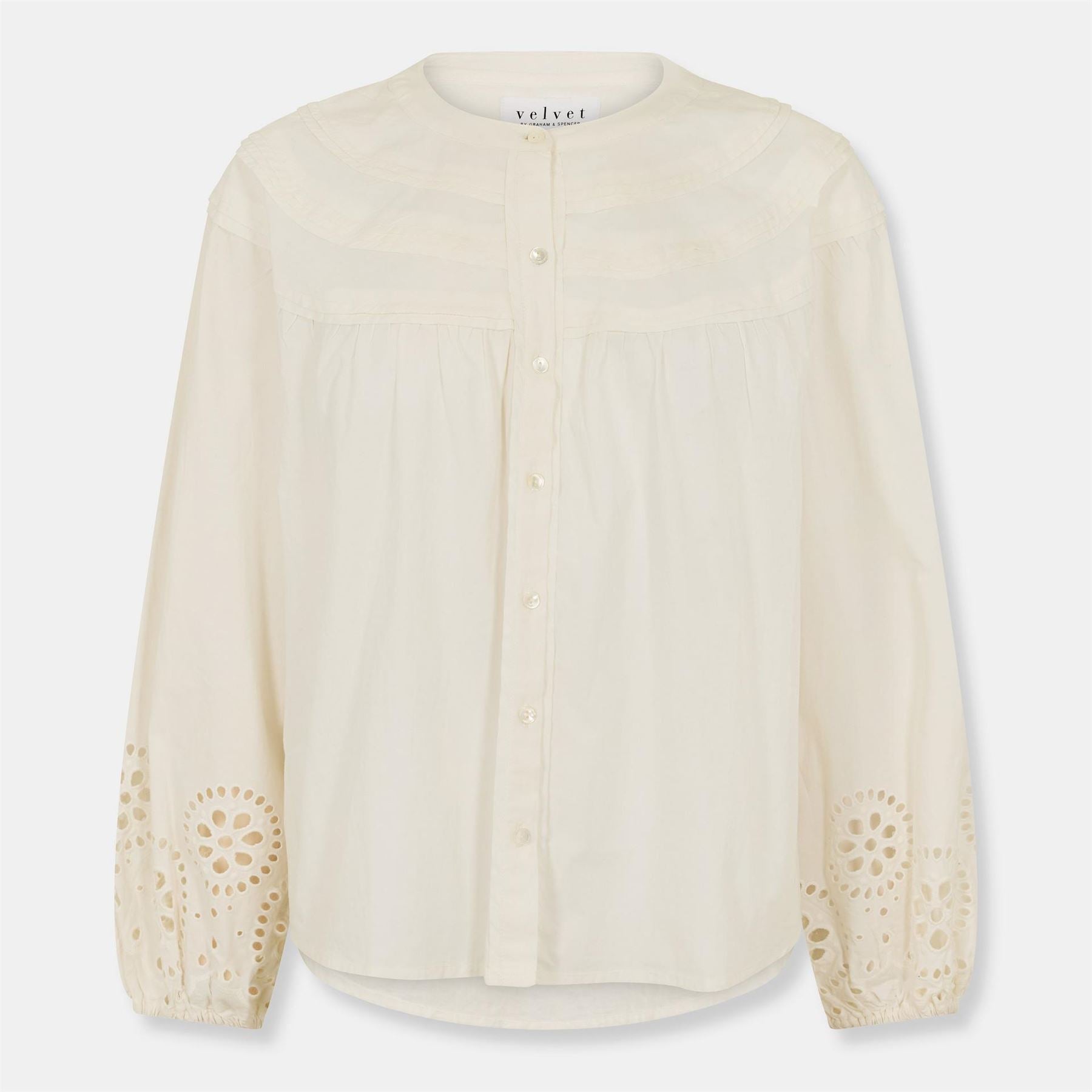 Velvet by Graham and Spencer Regular Fit Bishop Sleeve Blouse