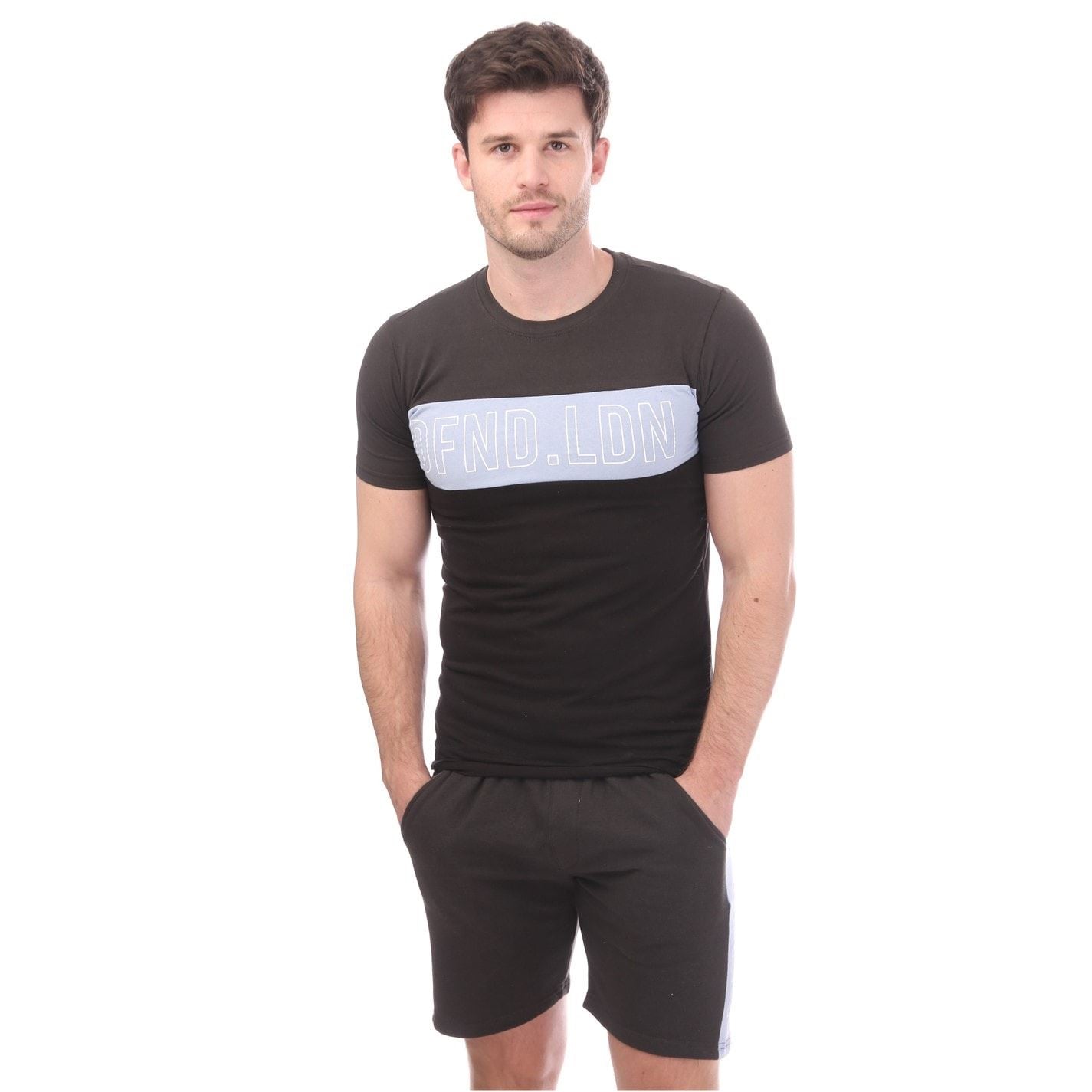 DFND London Chrome Lettering Regular Fit T-Shirt