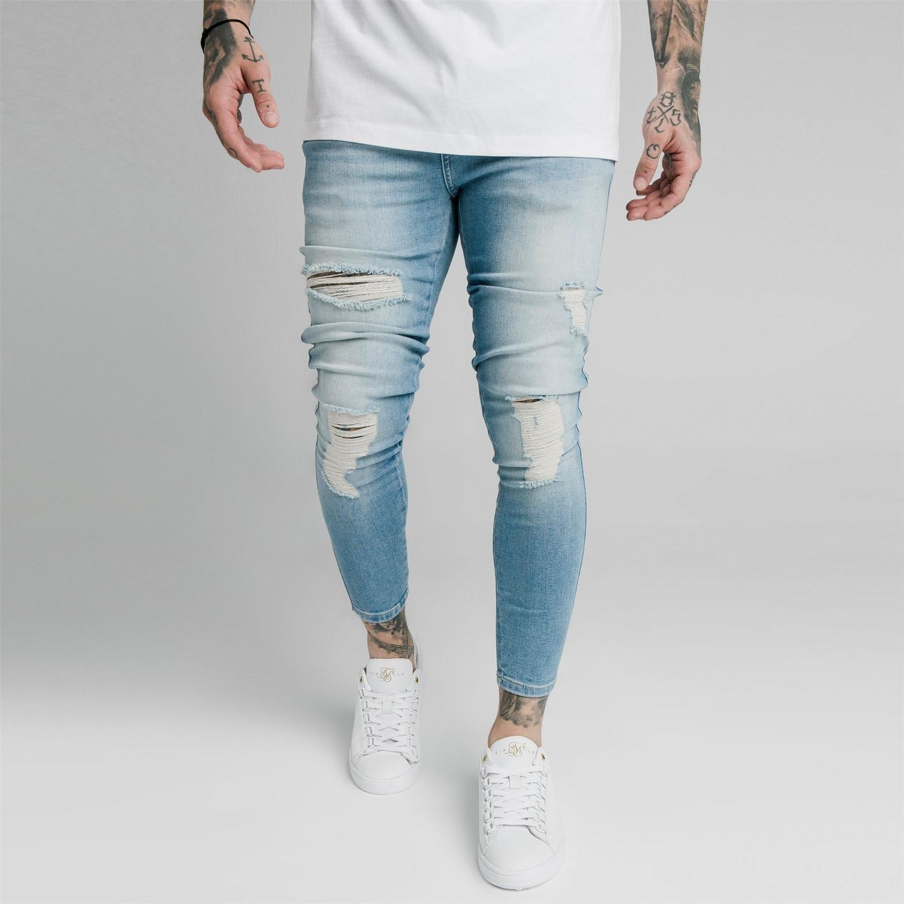 SikSilk Low Rise Ripped Skinny Jeans