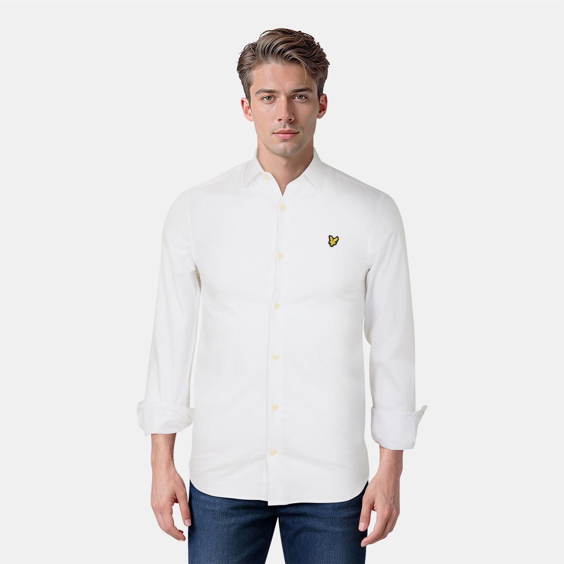 Lyle and Scott Mens And Scott Slim Fit Poplin Shirt