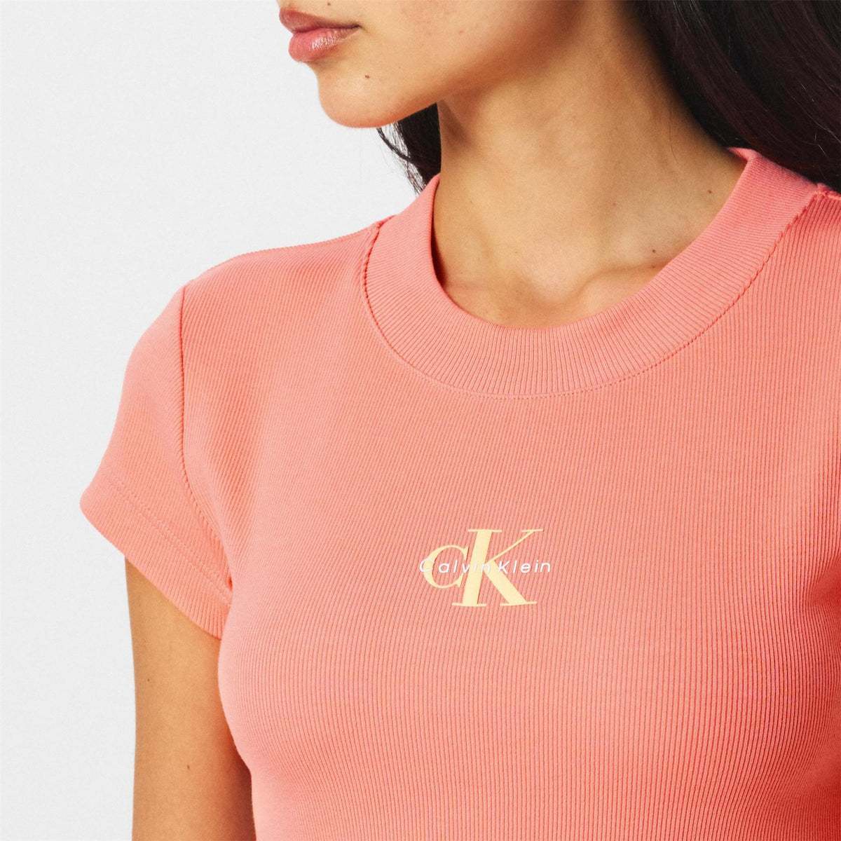 Calvin Klein Jeans Rib Cropped T-Shirt