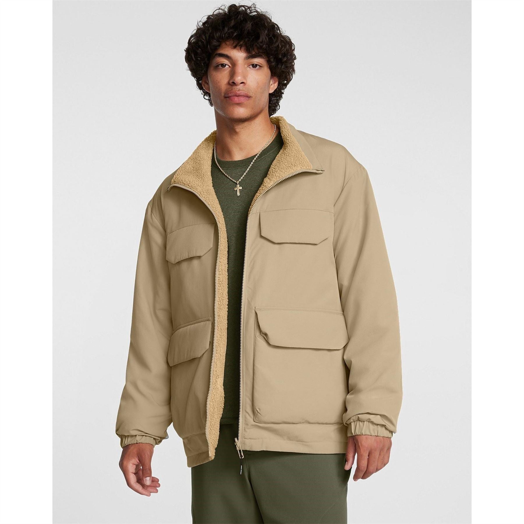 Under Armour Mission Solid Patterned Softshell Jacket with Chest Pocket