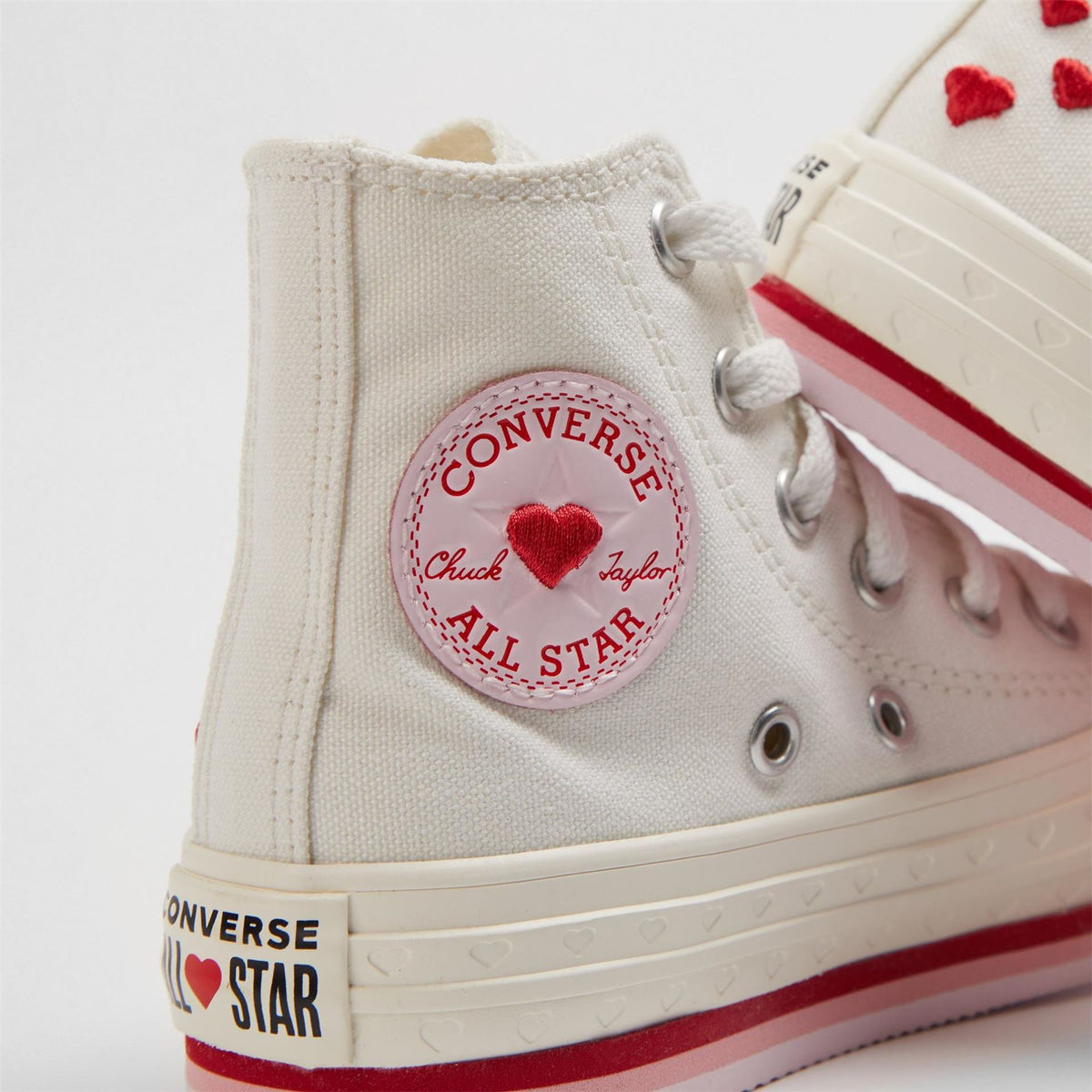 Converse Taylor All Star Lift Valentines Day Platform Trainers Childrens