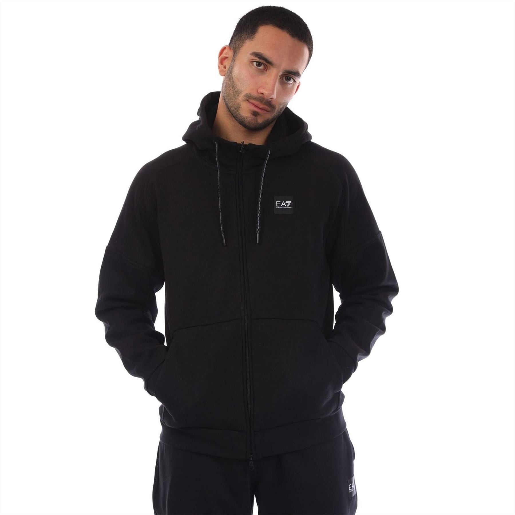EA7 Logo Zip Hooded Tracksuit