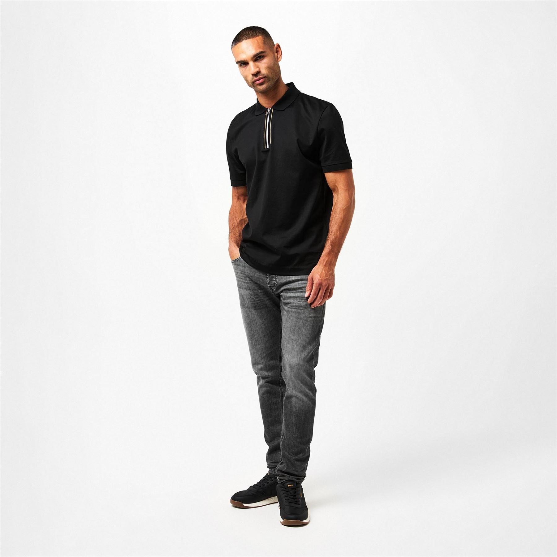 Boss H Paras 65 Polo Quarter Zip Shirt