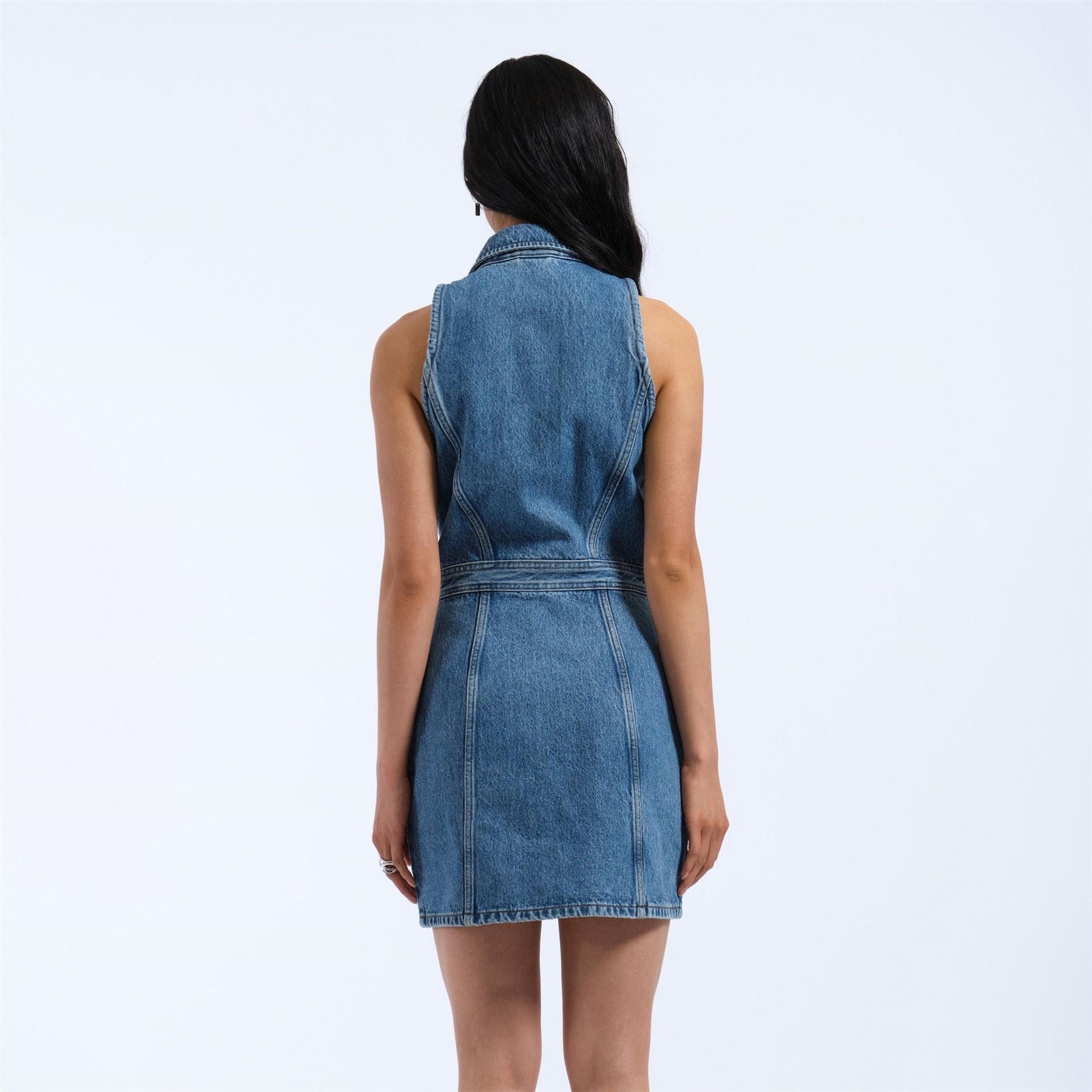 Dr Denim Kinsley Collared Neck Mini Dress