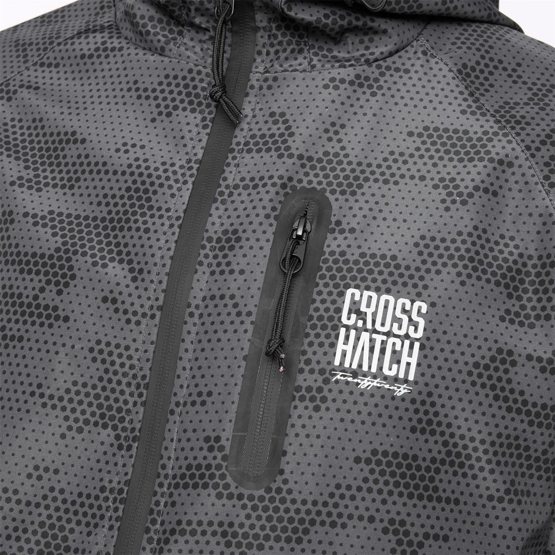 Crosshatch Allover Print Jacket