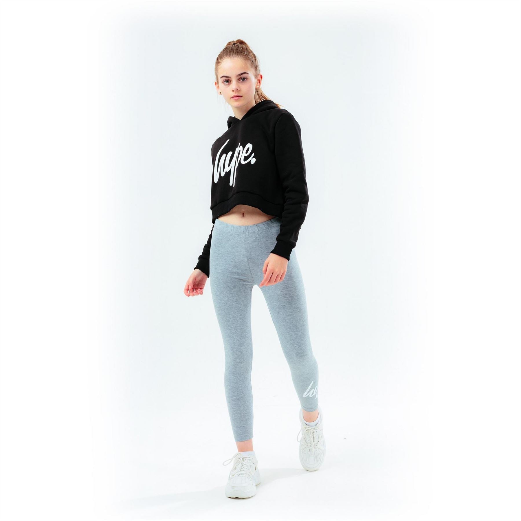 Hype Script Kids Crop Hoodie
