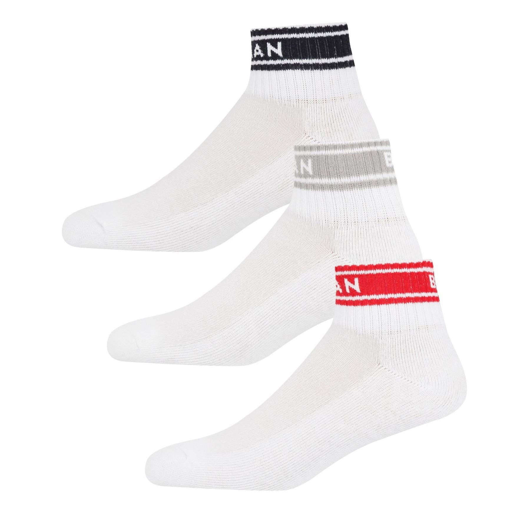 Ben Sherman Phantom 3 Pack Lettering Liner Socks