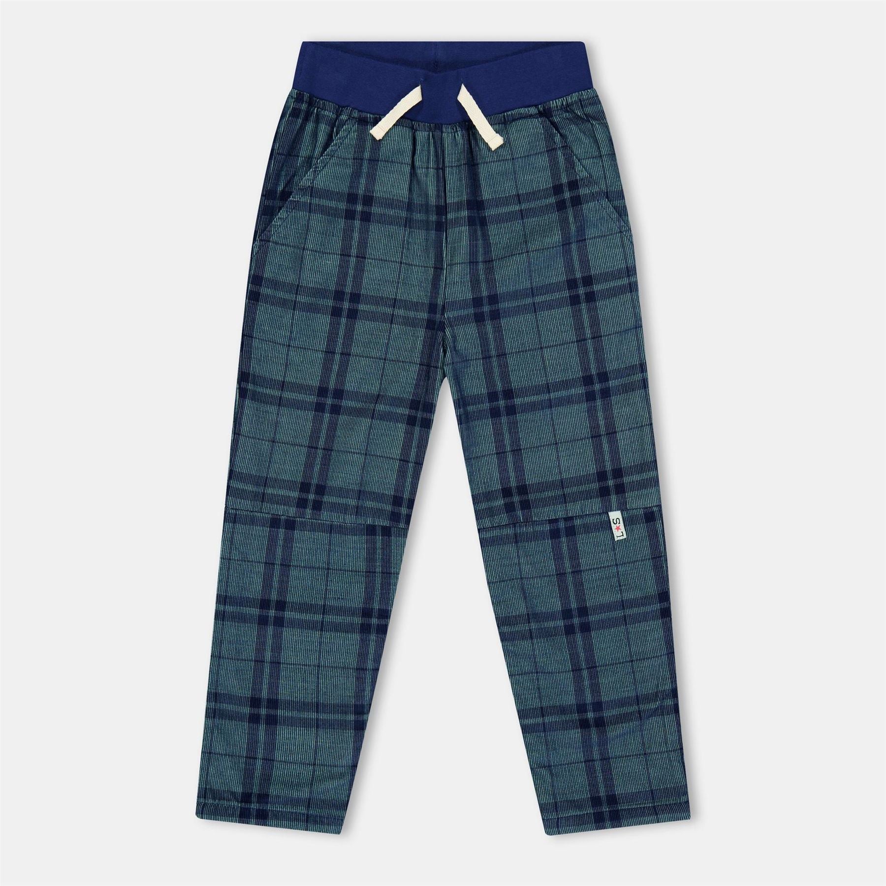 Lilly and Sid Plaid Patterned Straight Woven Trousers