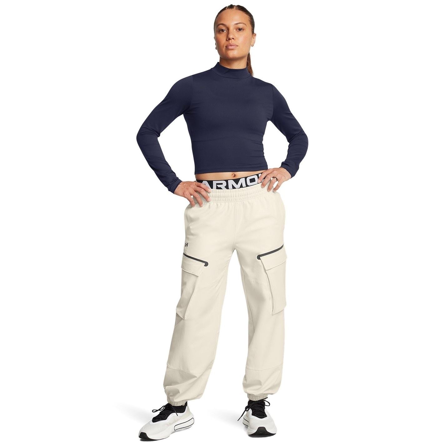 Under Armour Mock Neck Long Sleeve Slim Fit T-Shirt