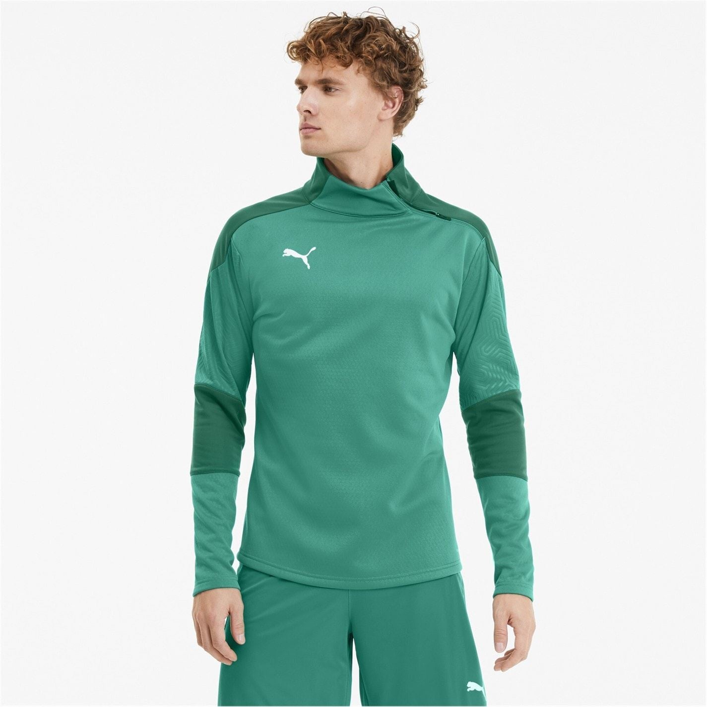 Puma Regular Fit High Neck Long Sleeve Athletic Top