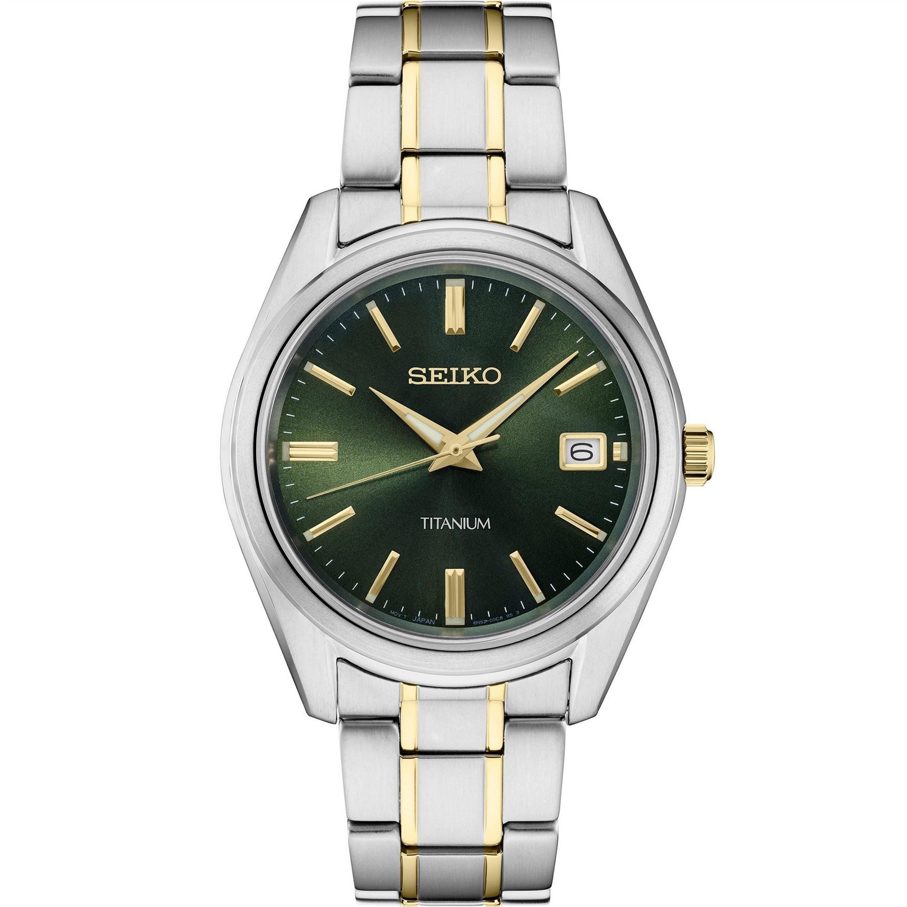 Seiko Date Analogue Titanium Bracelet Strap Watch