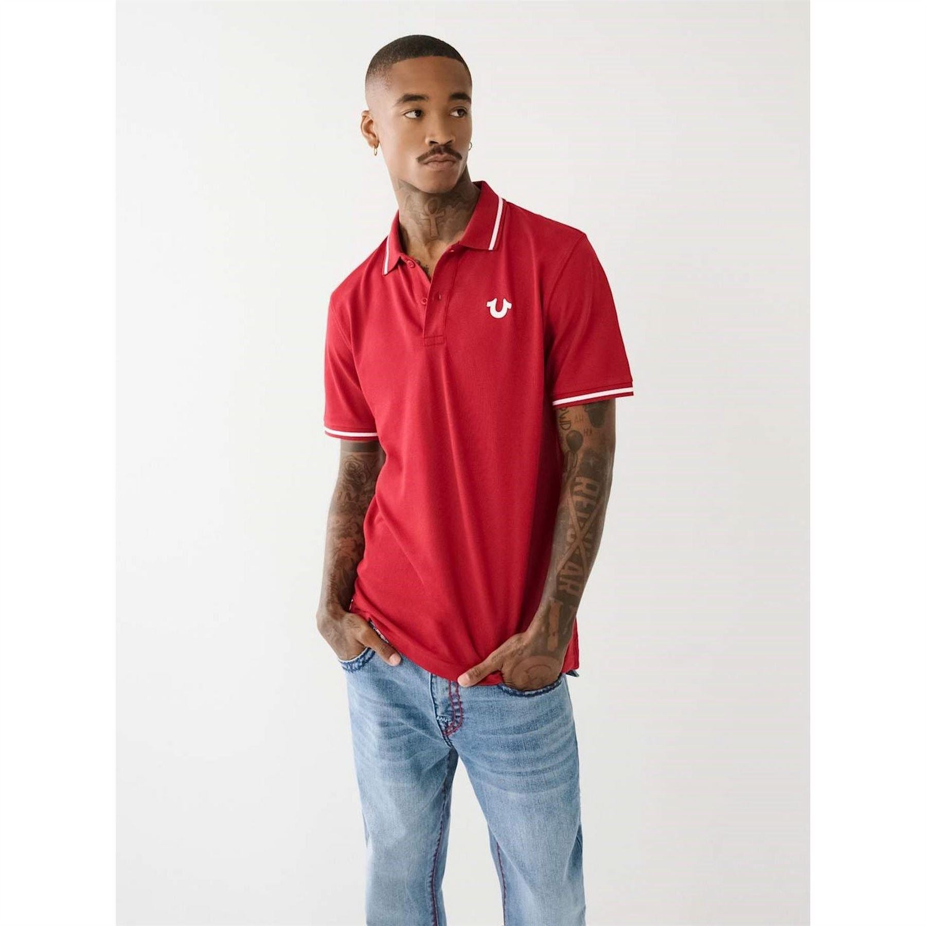 True Religion Crafted With Pride Short Sleeve Polo Shirt