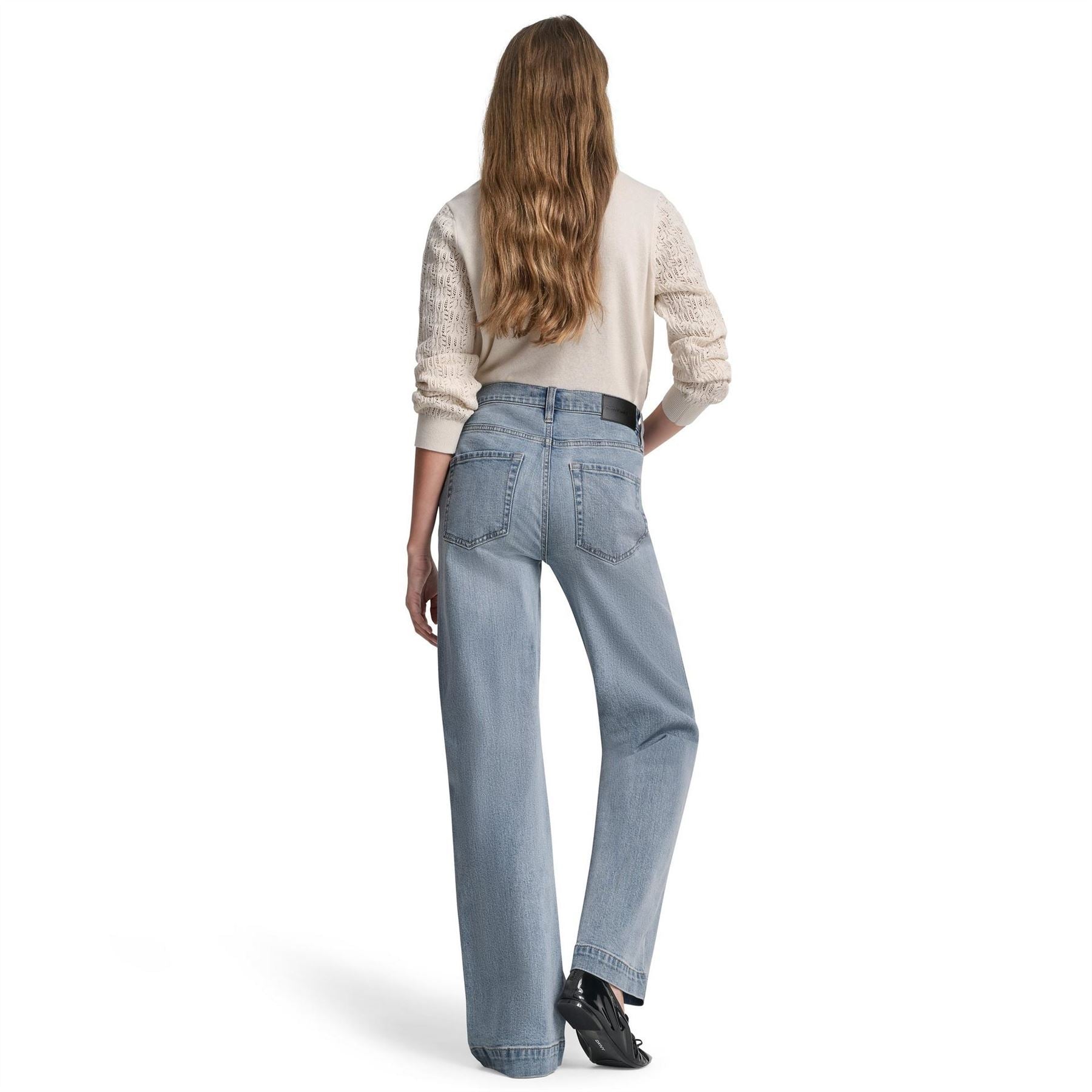 DKNY Jeans High Rise Relaxed Flare W  Welt Pockets