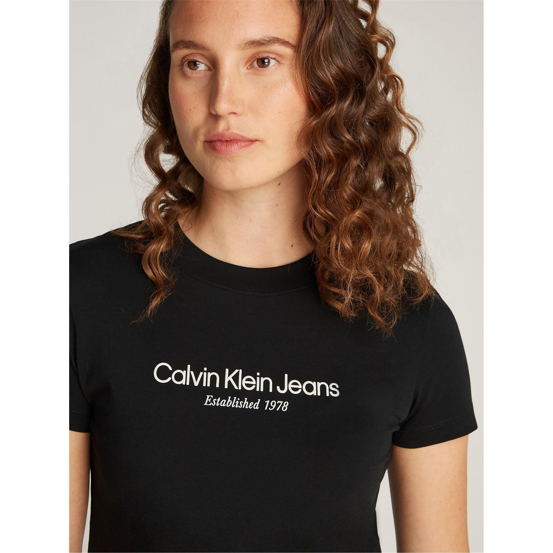 Calvin Klein Jeans Lettering Crew Neck Regular Fit T-Shirt