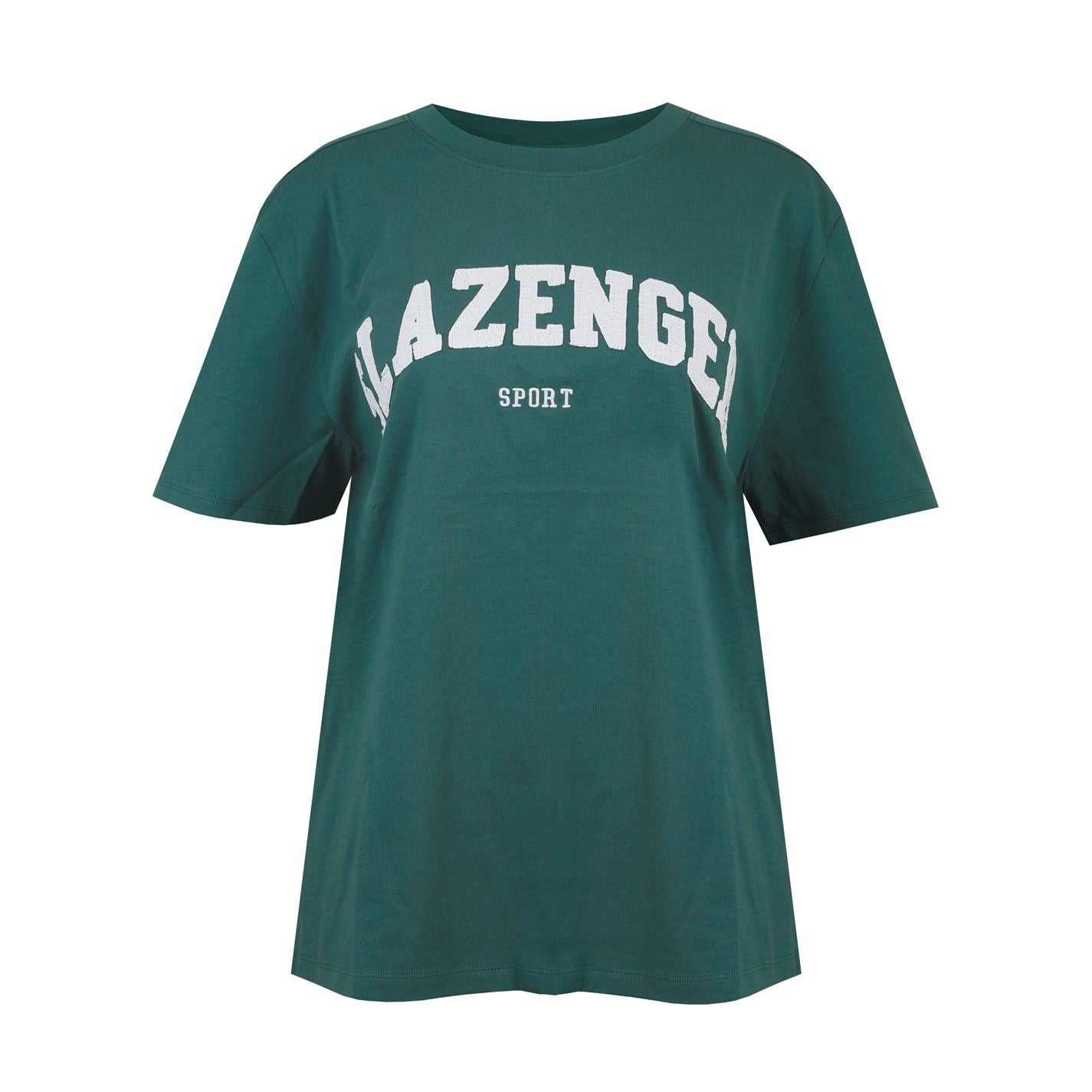 Slazenger Oversize Fit Lettering Crew Neck T-Shirt