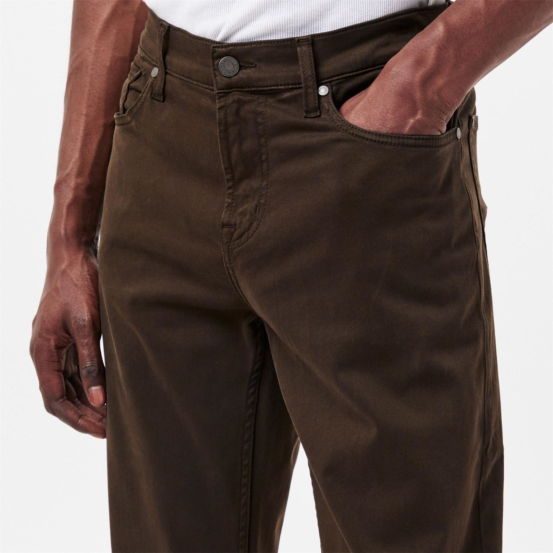 7 For All Mankind Slimmy Sateen Solid Patterned Five Pocket