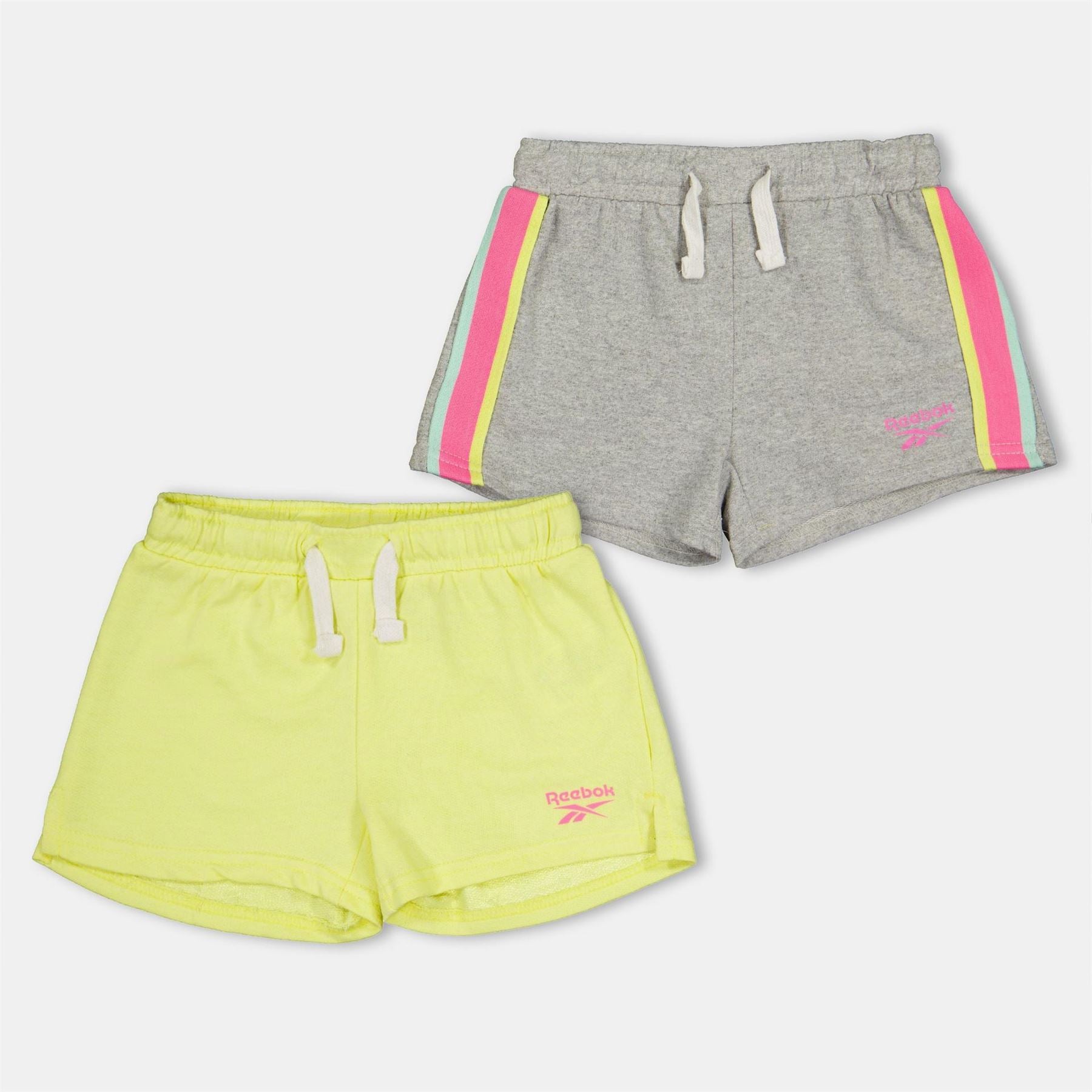 Reebok 2 Pack Solid Bermuda Shorts with Elasticated Waistband