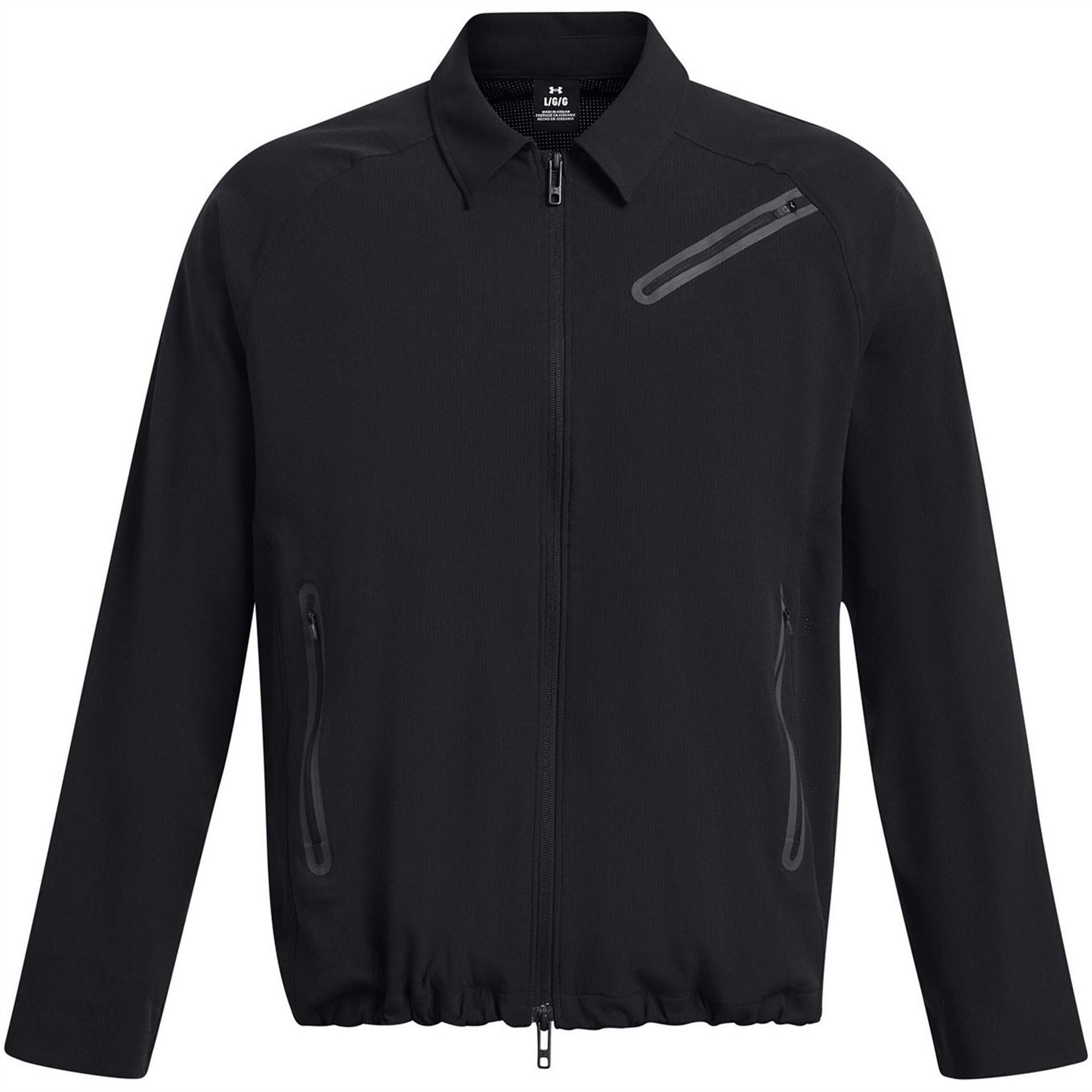Under Armour Solid Patterned Bomber Jacket with Zipped Pocket