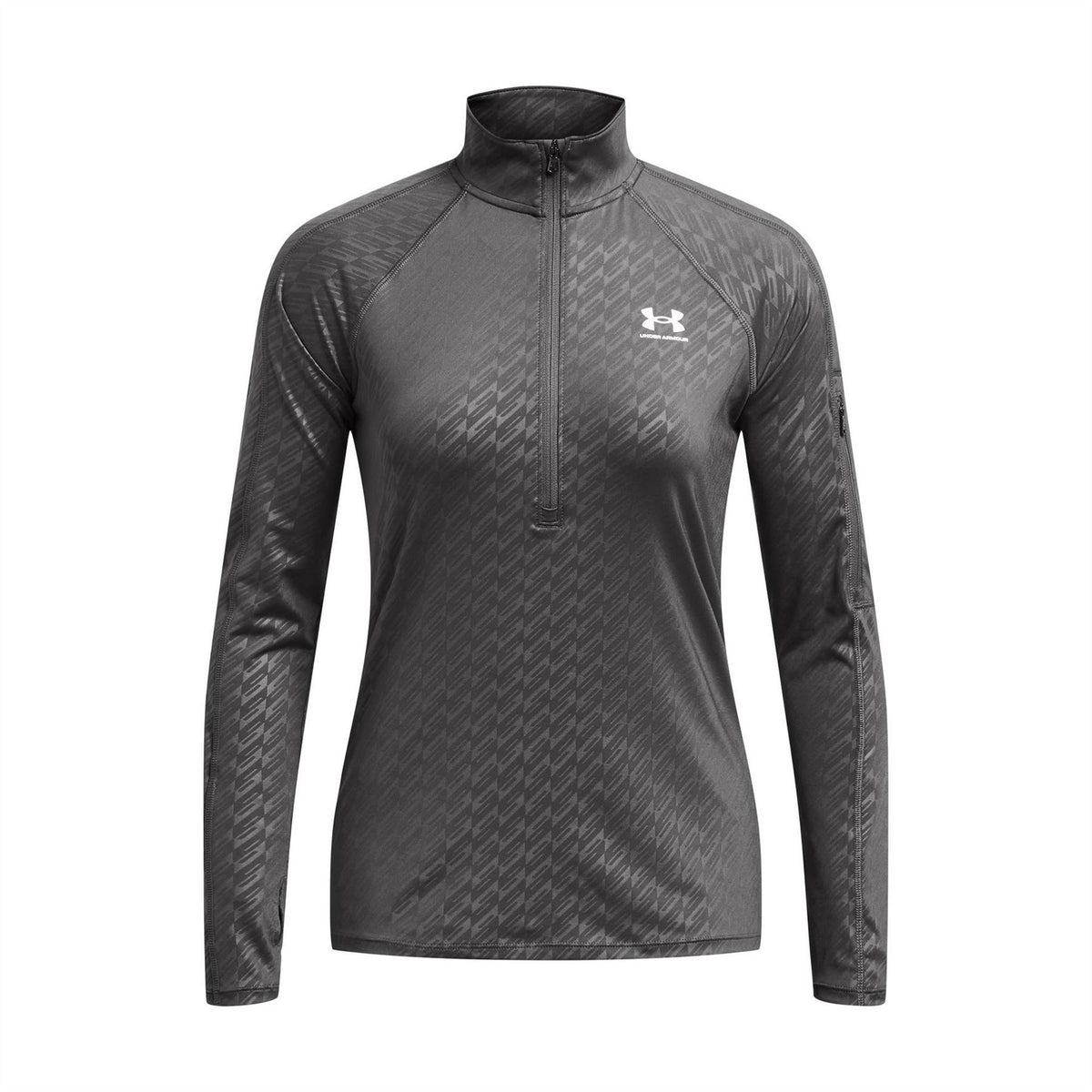 Under Armour Emboss 1 2 Zip Slim Fit Performance Tracksuit Top