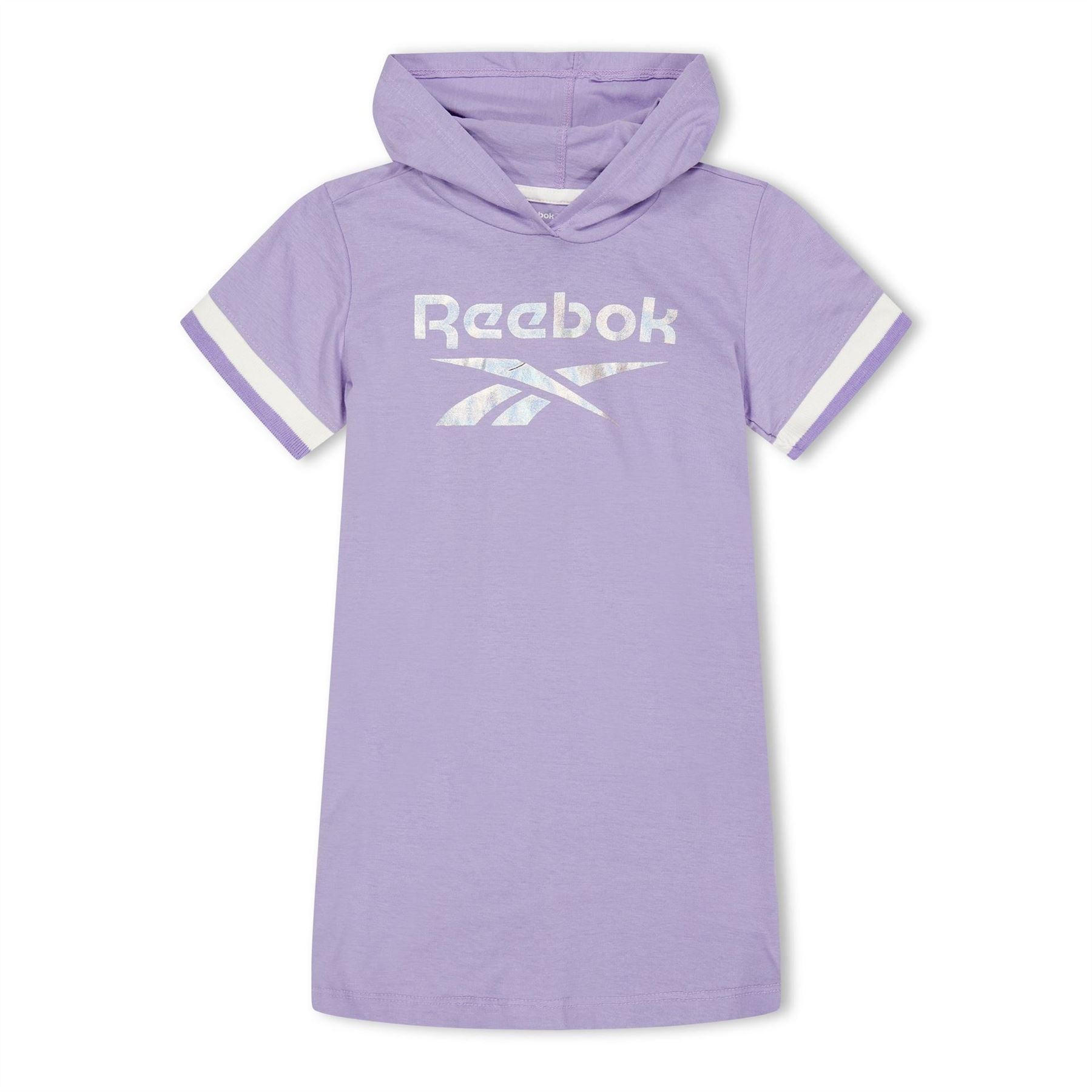 Reebok Hooded Neck Short Sleeve Mini Dress