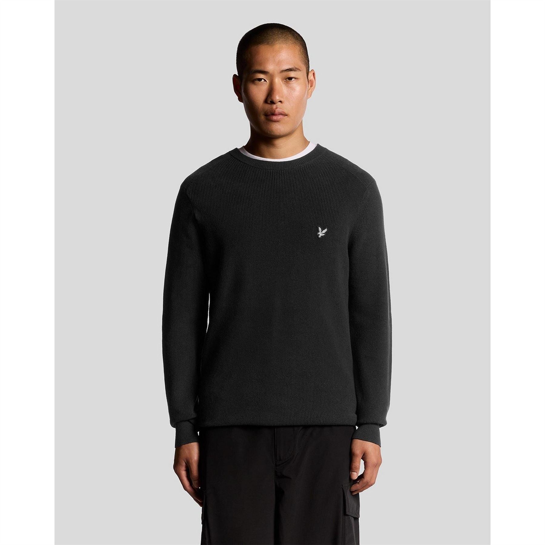 Lyle and Scott Ribbed Crew Neck Raglan Sleeve Sweater