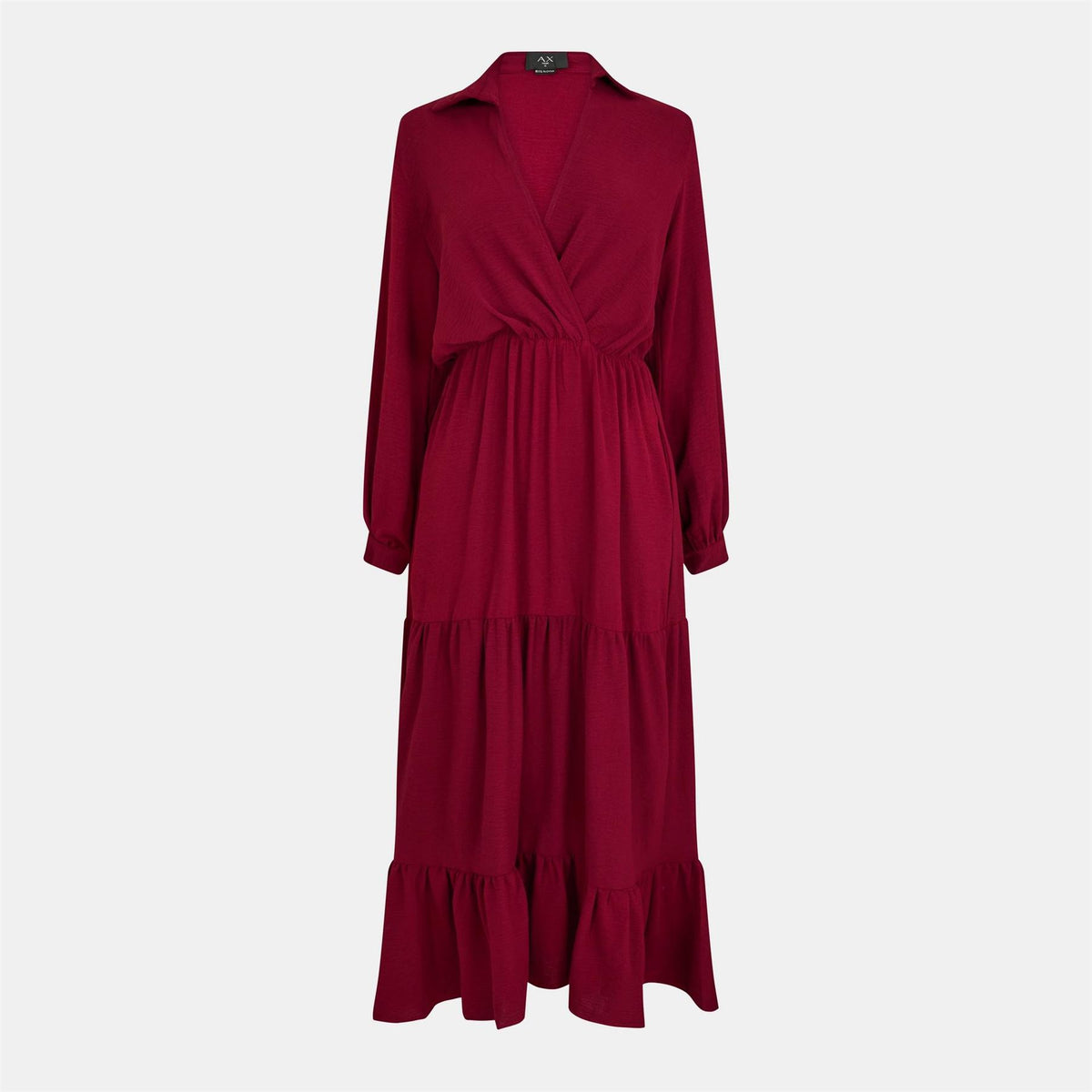 AX Paris Long Sleeve Wrap Top Smock Midi Dress