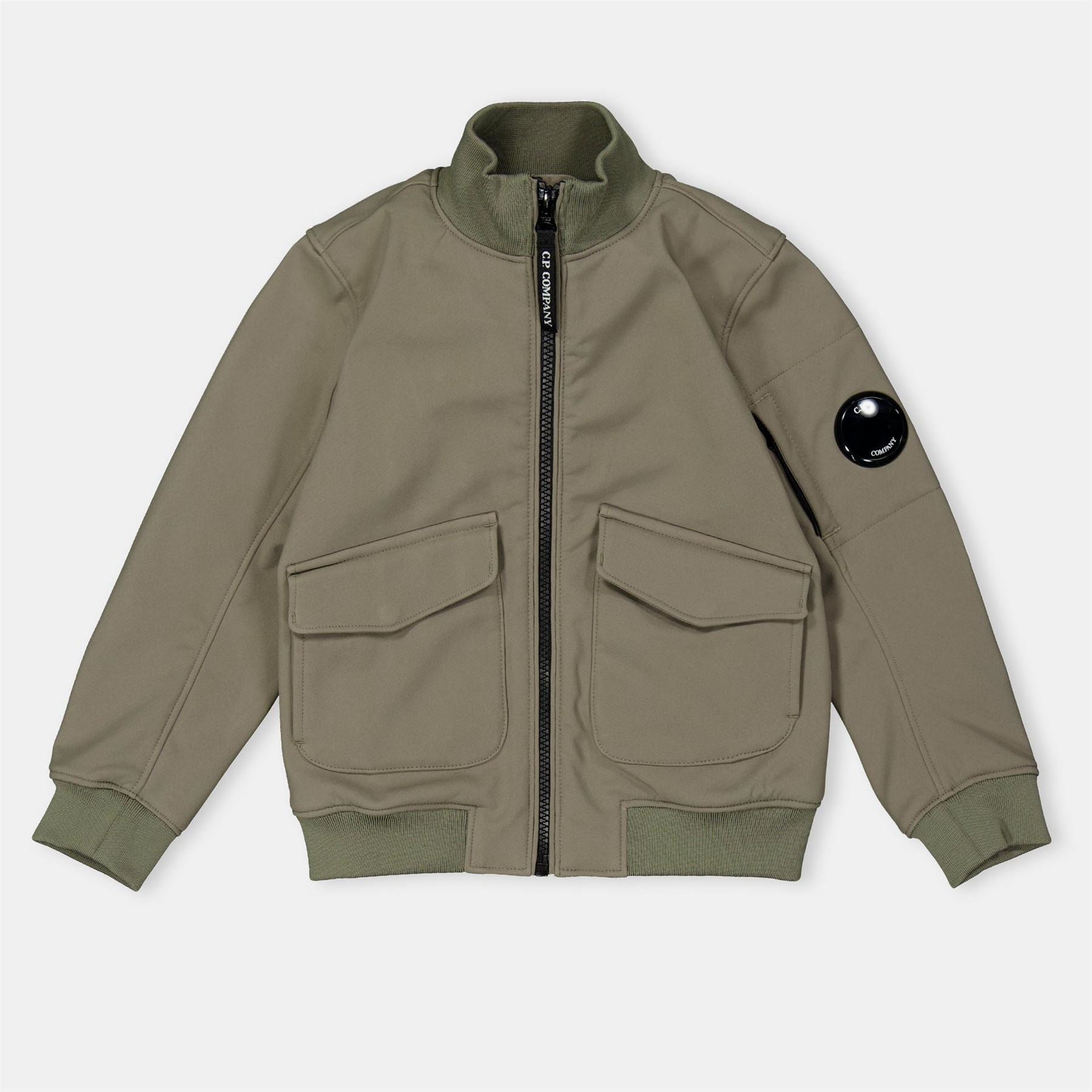 CP Company Mock Neck Ribbed Cuff Bomber Jacket
