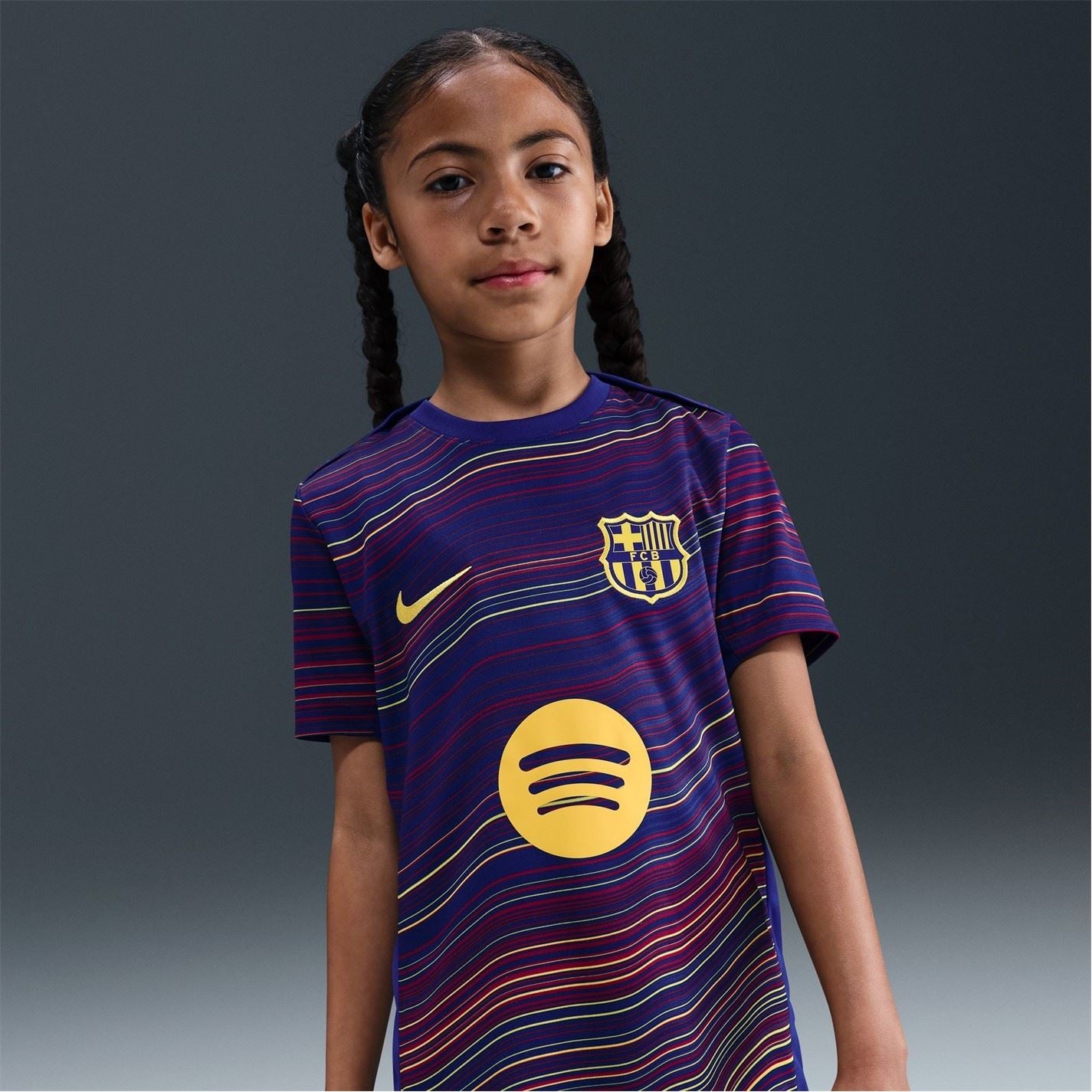 Nike Barcelona Home Pre Match Shirt 2025 2026 Juniors