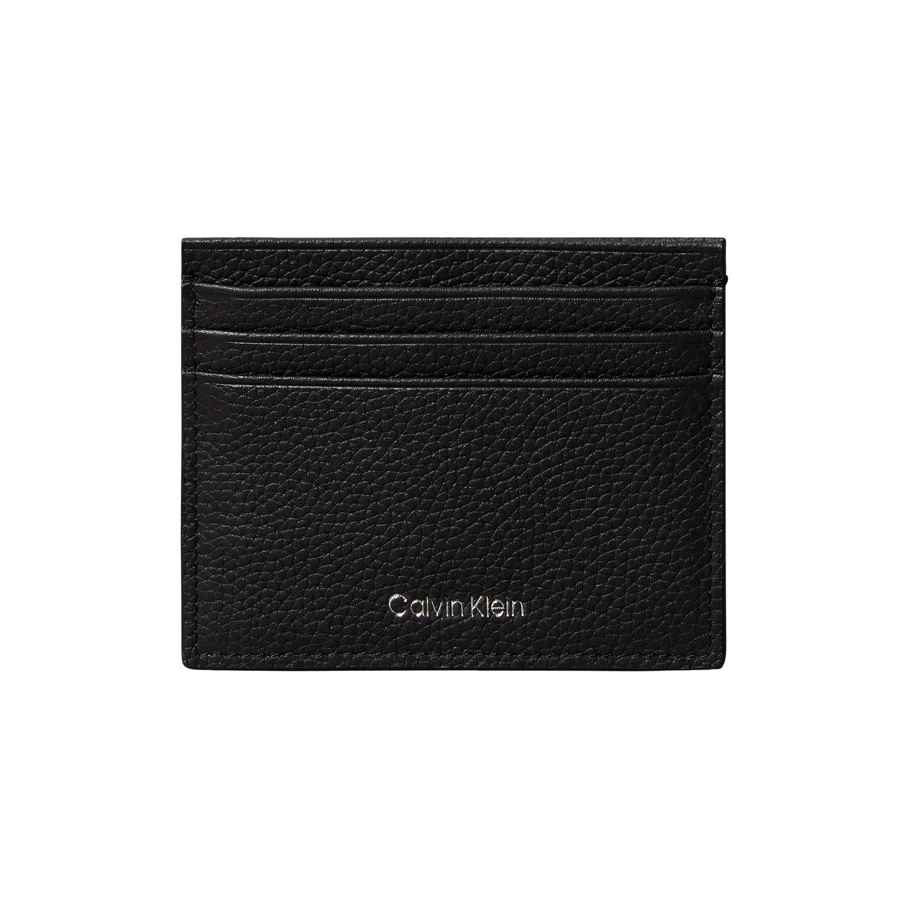 Calvin Klein Embossed Logo Leather Card Case
