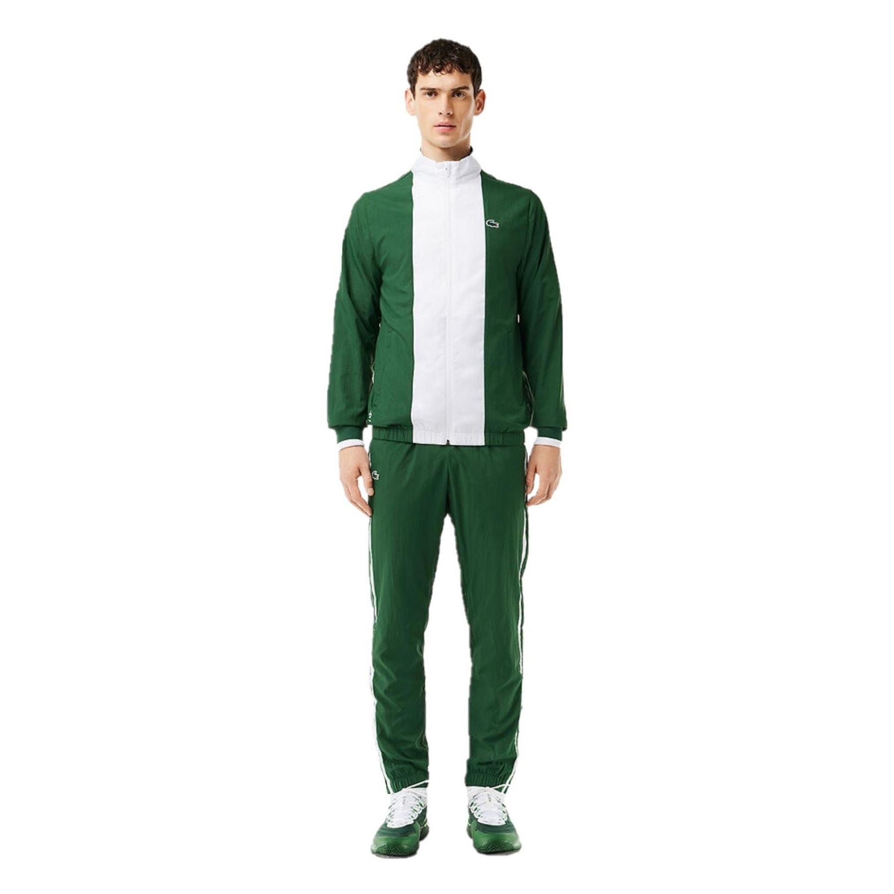Lacoste Zip Neck Long Sleeve Athletic Tracksuit