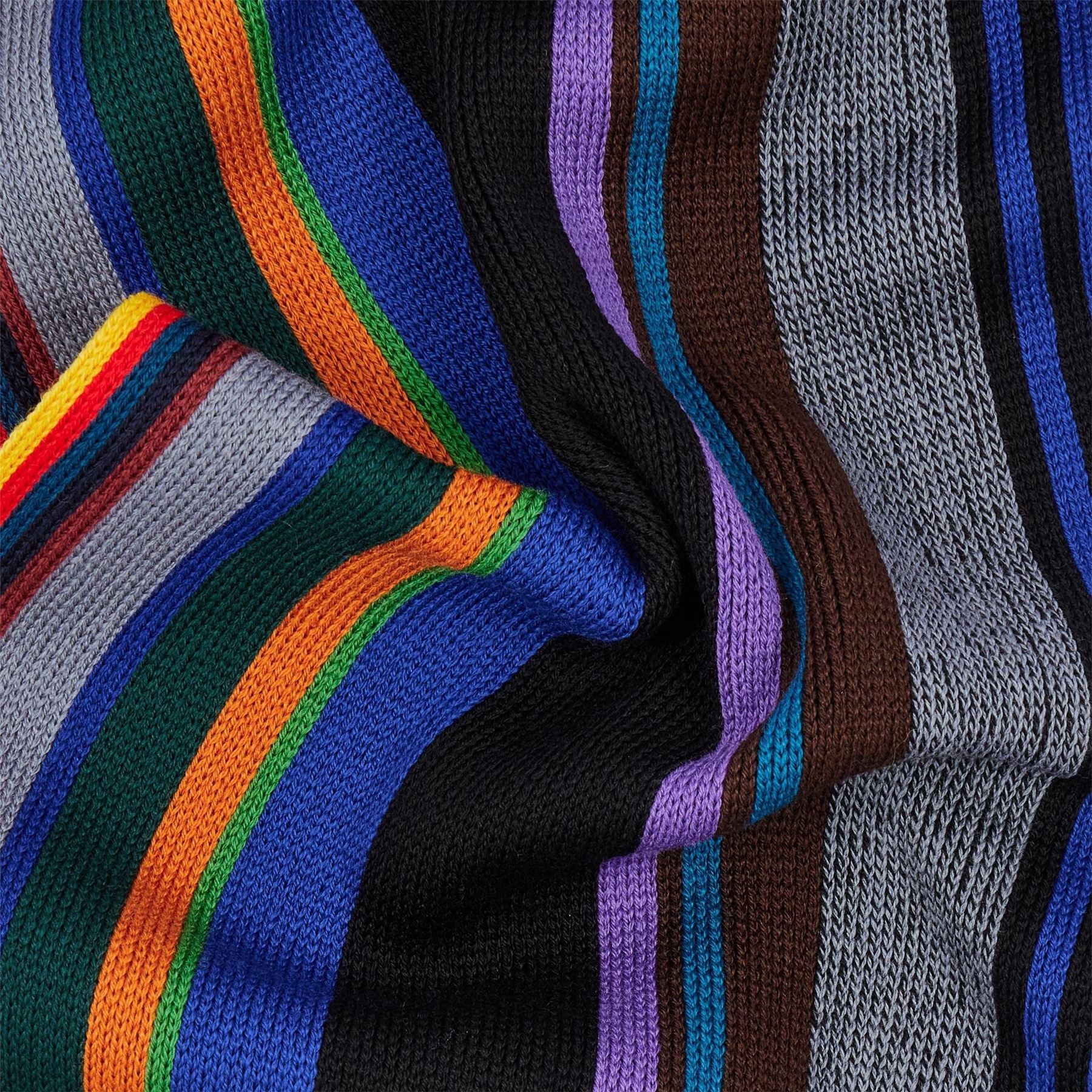 Paul Smith Twisted Stripe Wool Knitted Scarf