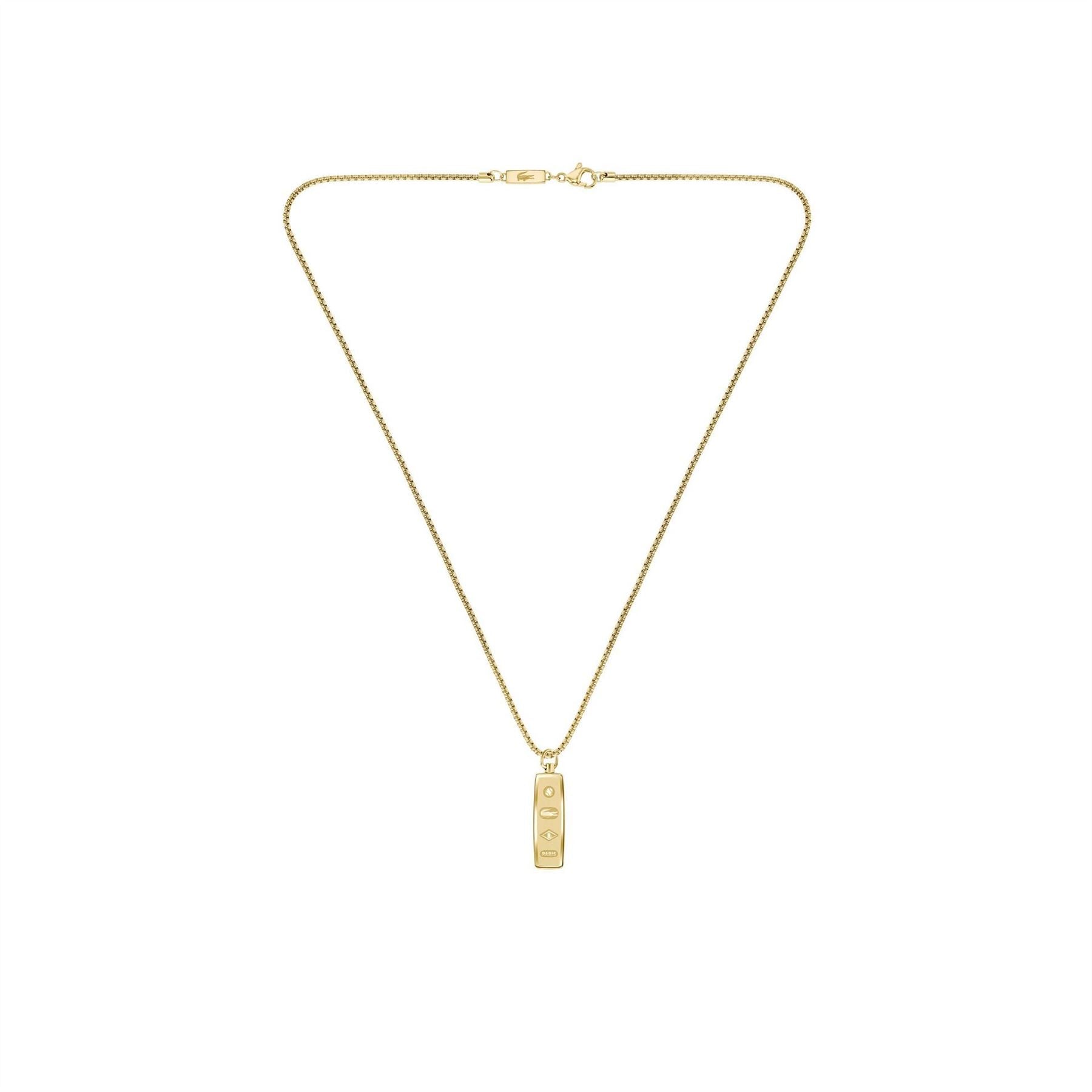 Lacoste Mens District Reversible Pendant Necklace