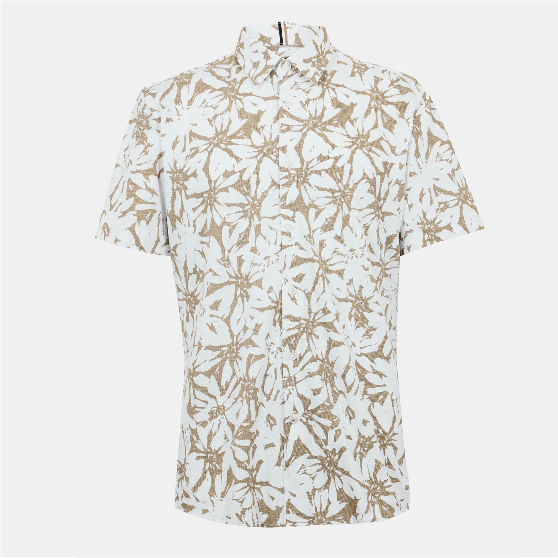 Boss Collared Neck Shirt Collar Short Sleeve Shirt