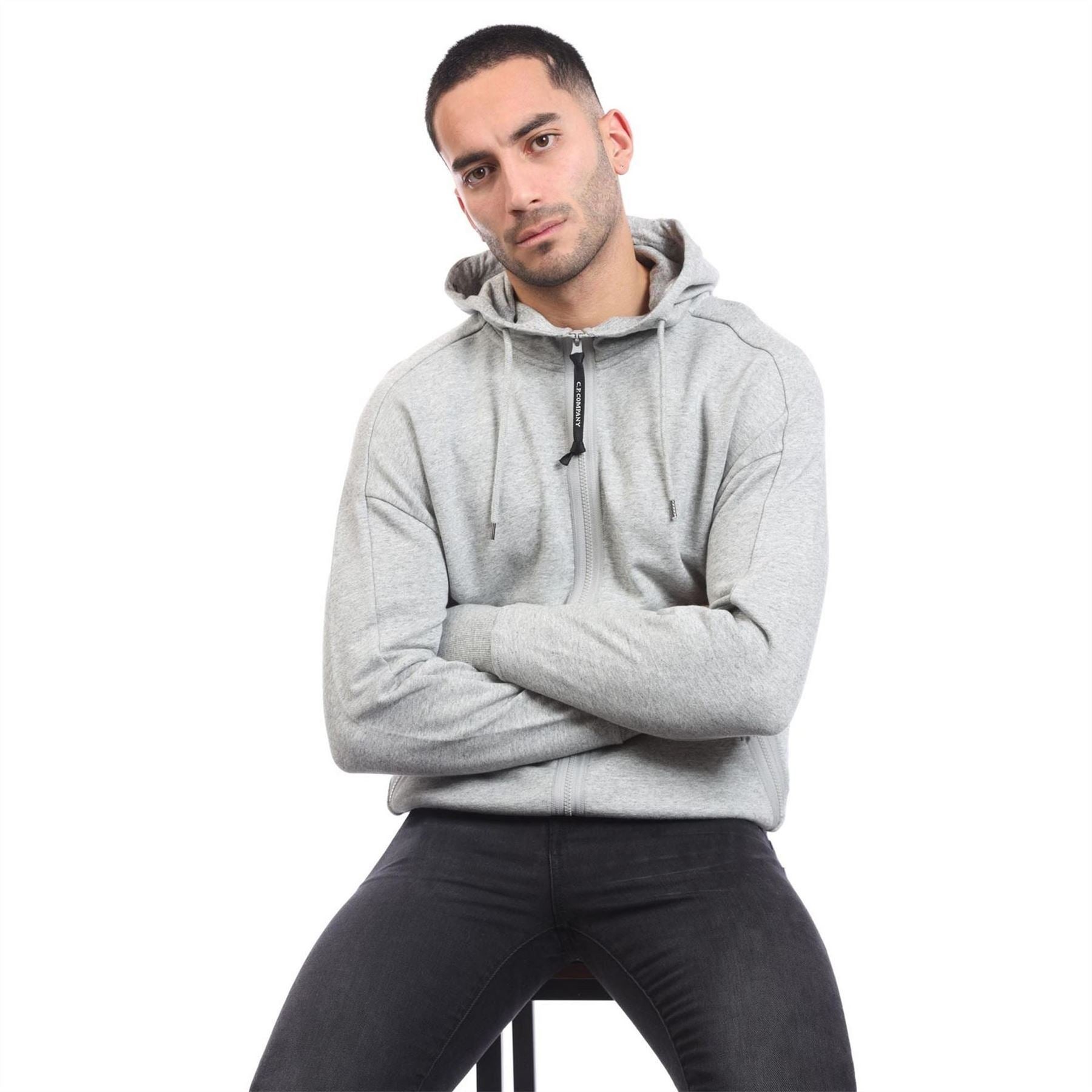 CP Company Raised Fleece Lens Zip Hoodie