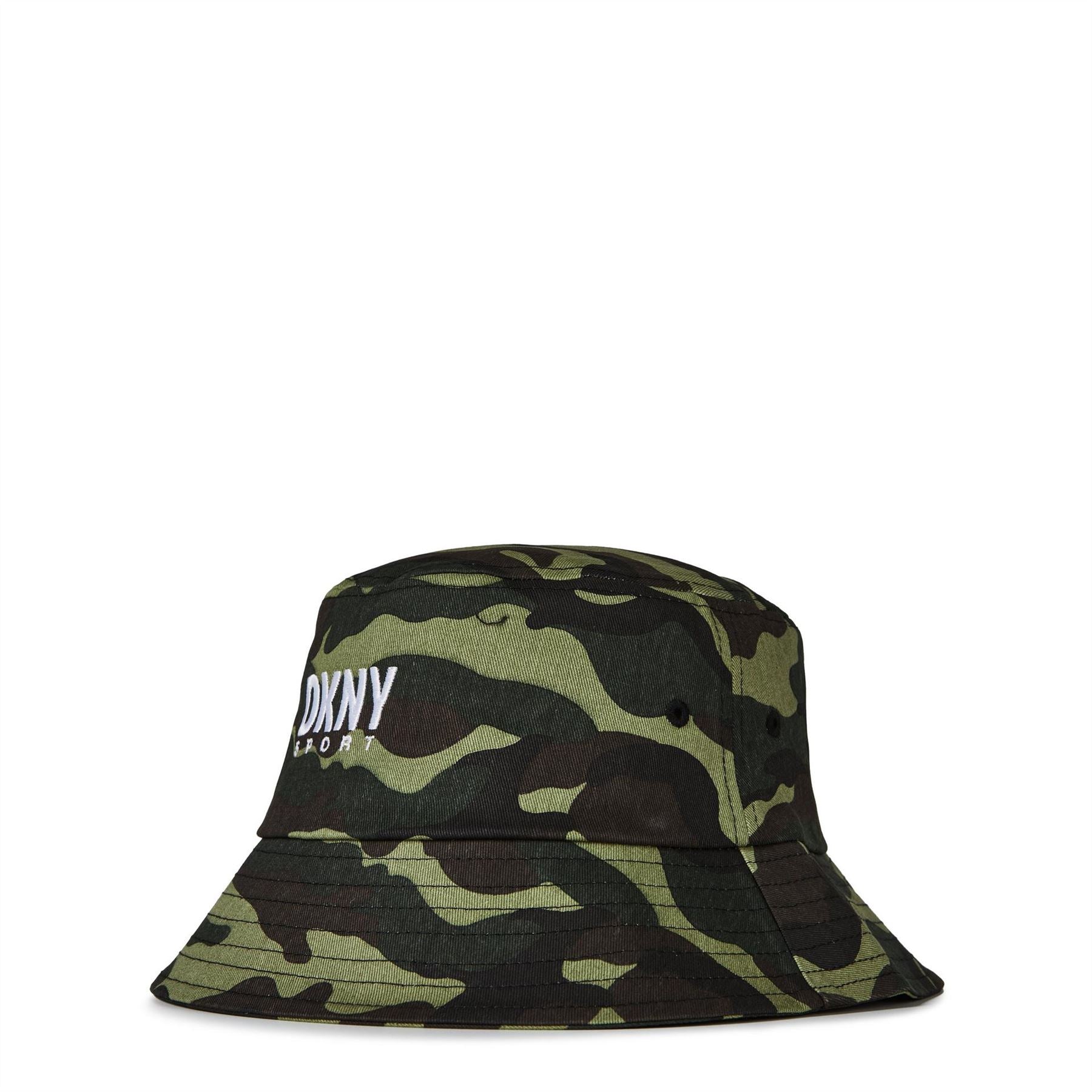 DKNY Mens Camo Bucket Hat
