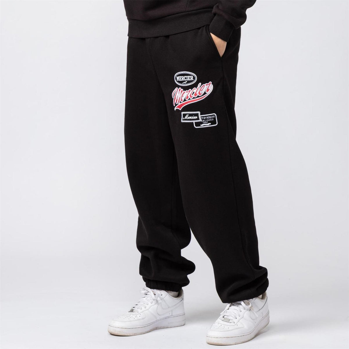 Mercier Badge Wordmark Solid Patterned Joggers
