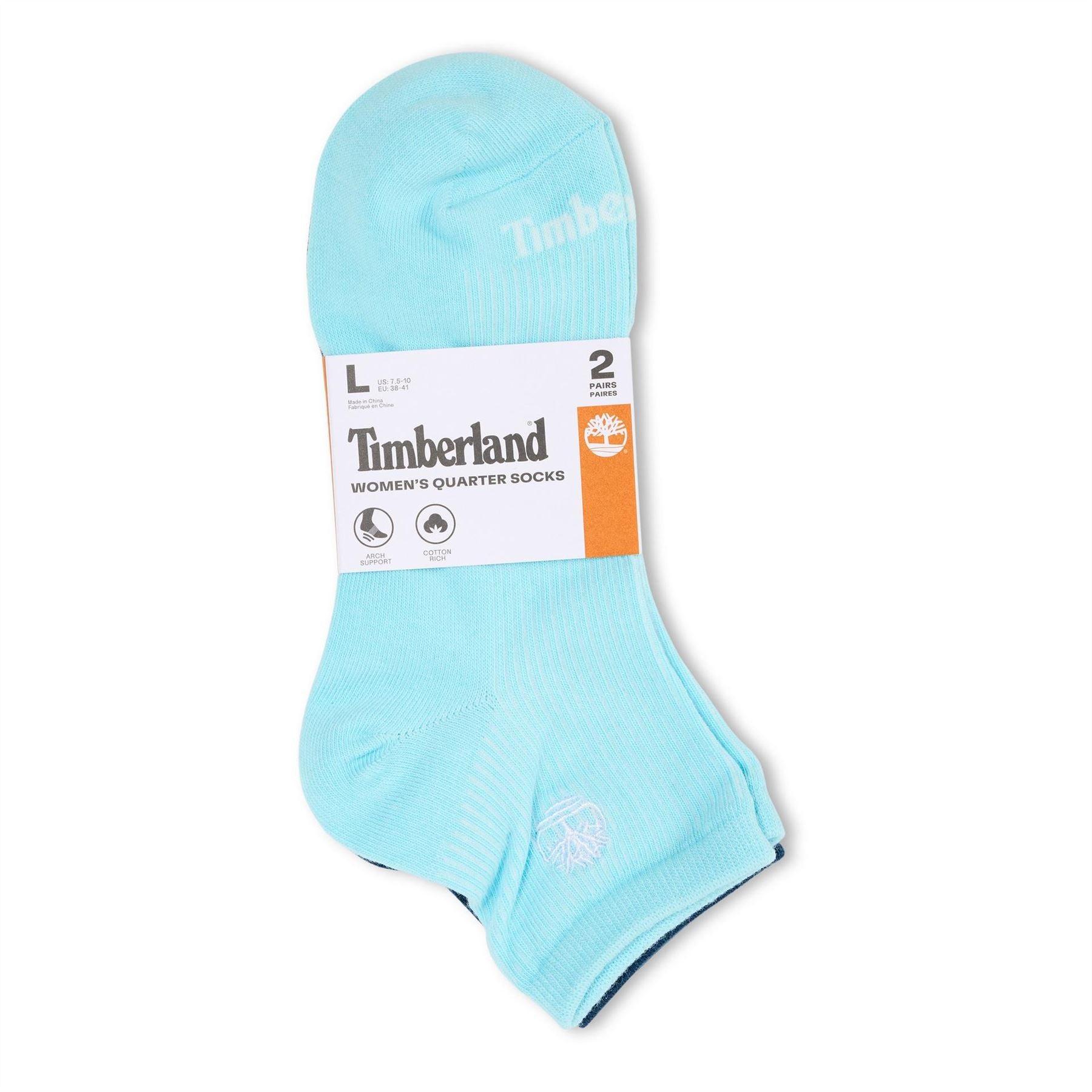 Timberland 2 Pack Timberland Logo Quarter Socks