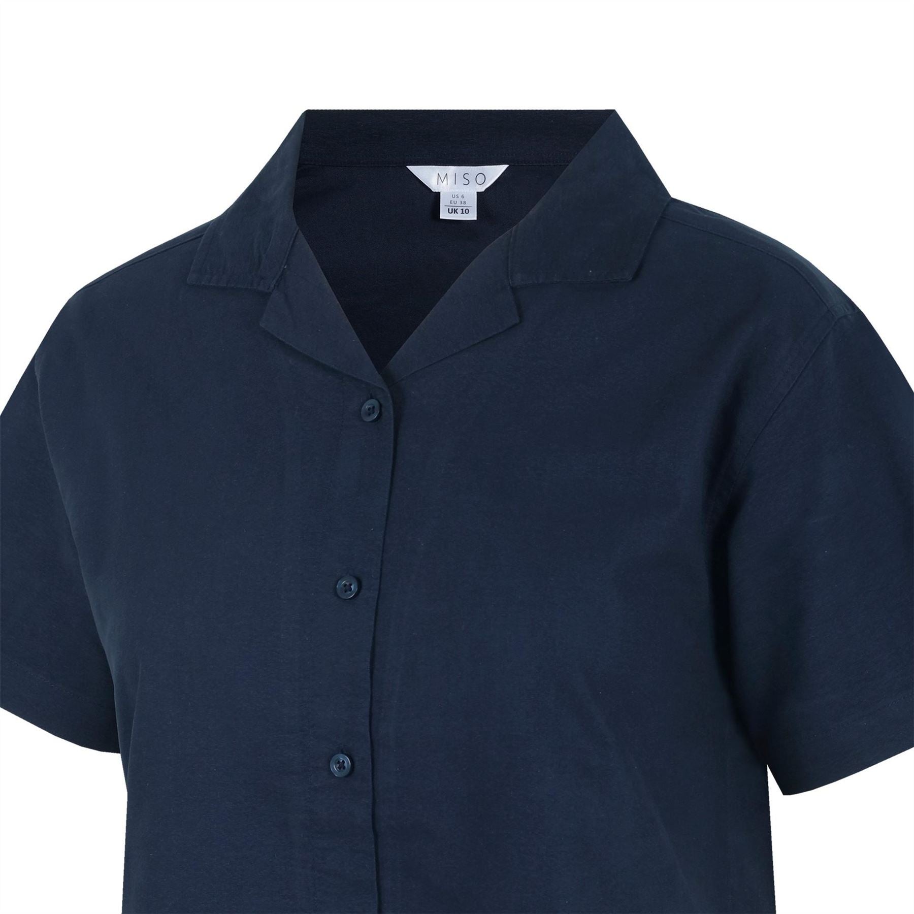 Miso Collared Neck Short Sleeve Shirt Casual Set