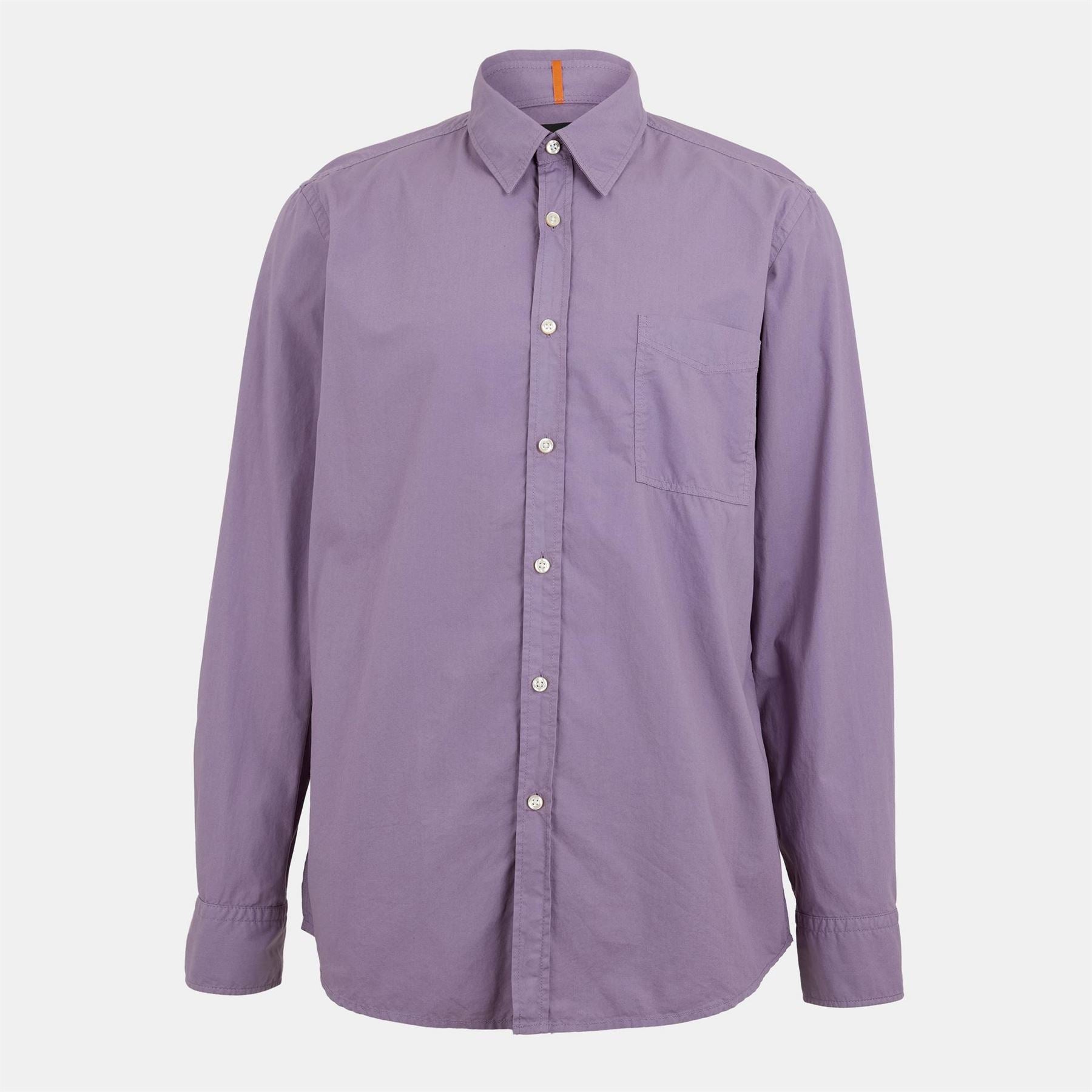 Boss Collared Neck Point Collar Long Sleeve Shirt