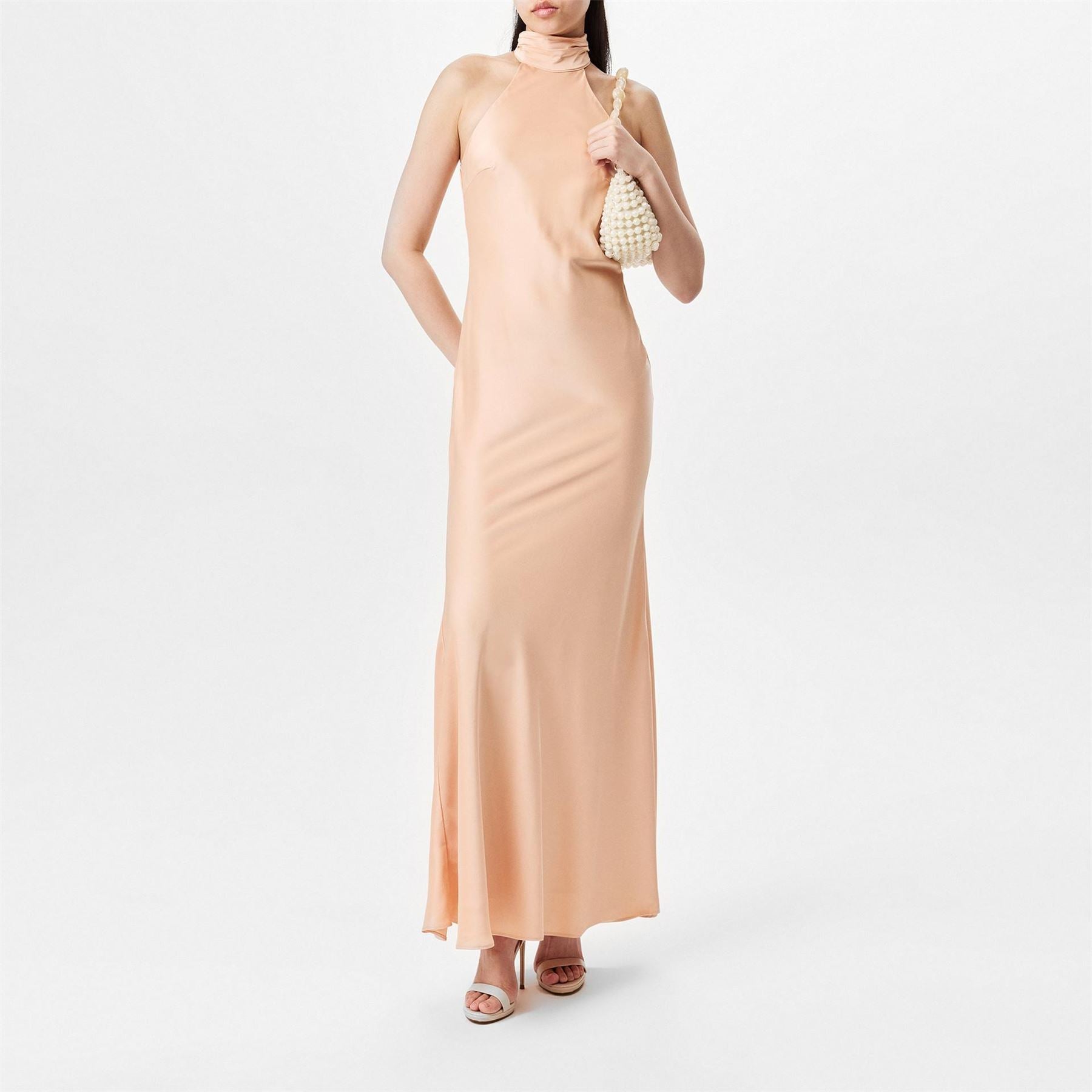 Jarlo Lia Halter Neck Maxi Slip Dress