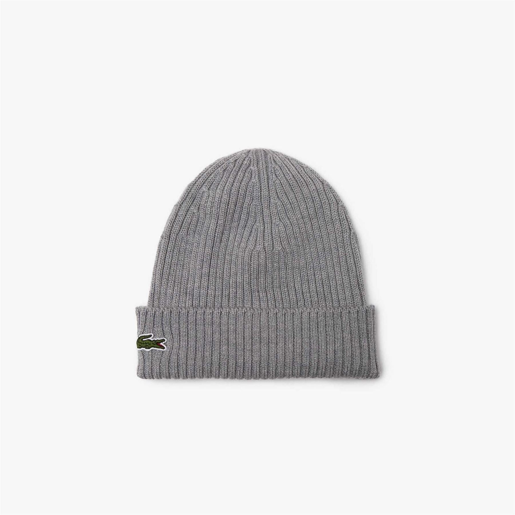 Lacoste Adjustable Cuff Turn Up Brim Beanie