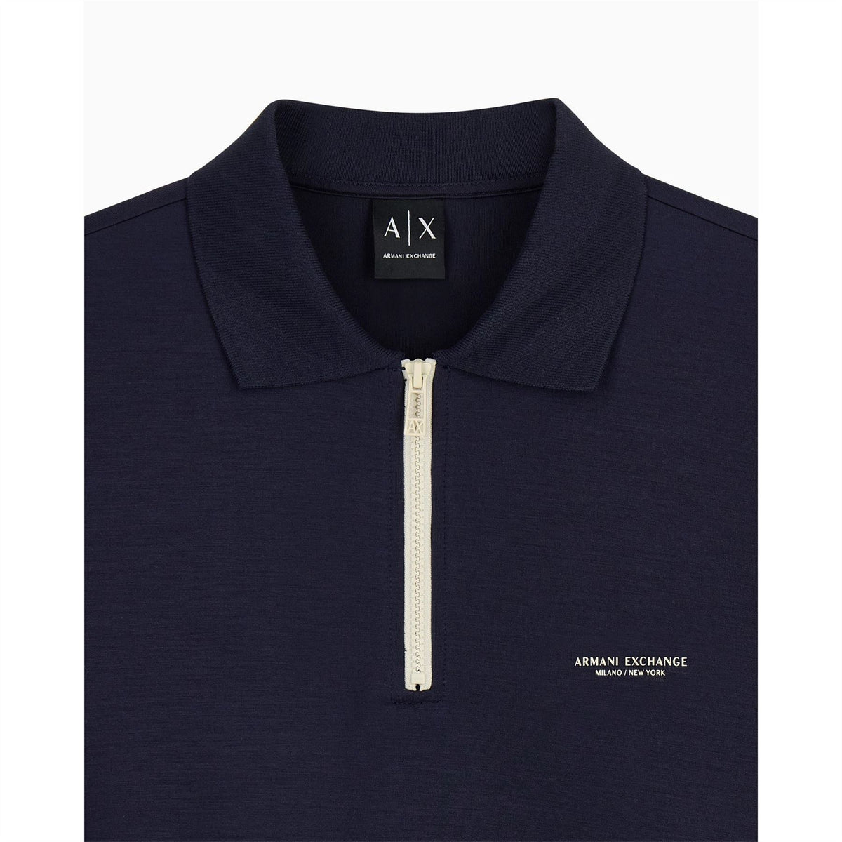 Armani Exchange Exchange Printed Logo Collared Neck Long Sleeve Sweatshirt