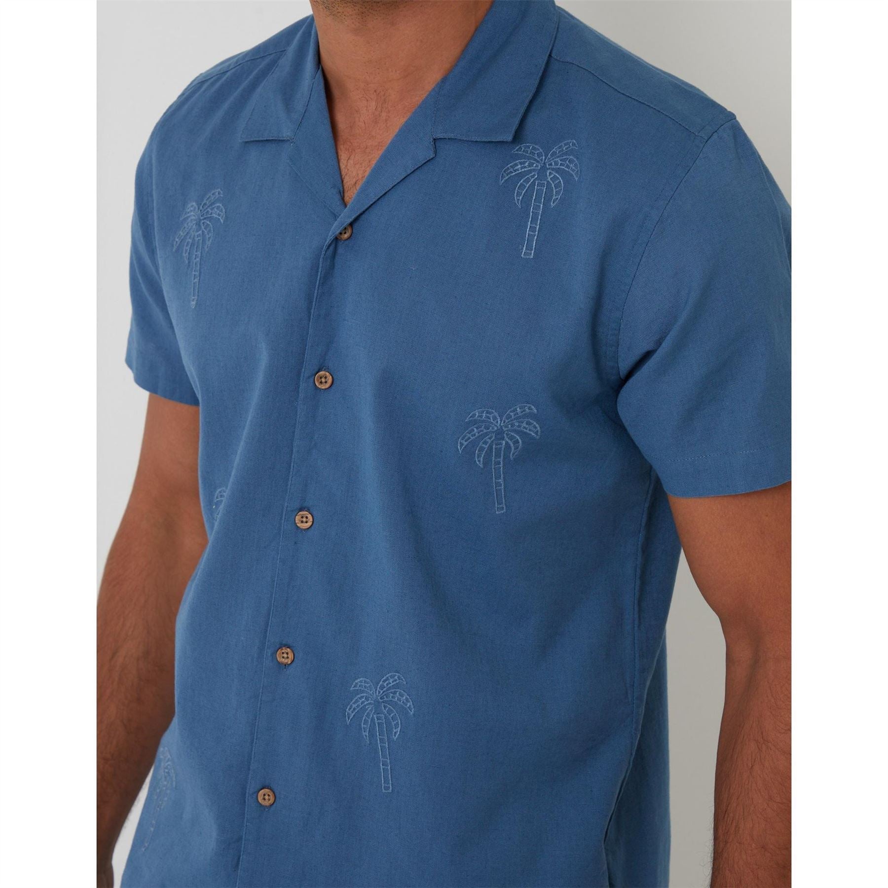 Threadbare Regular Fit Short Sleeve Point Collar Shirt