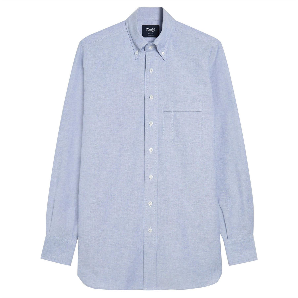 Drakes Oxford Shirt Blu