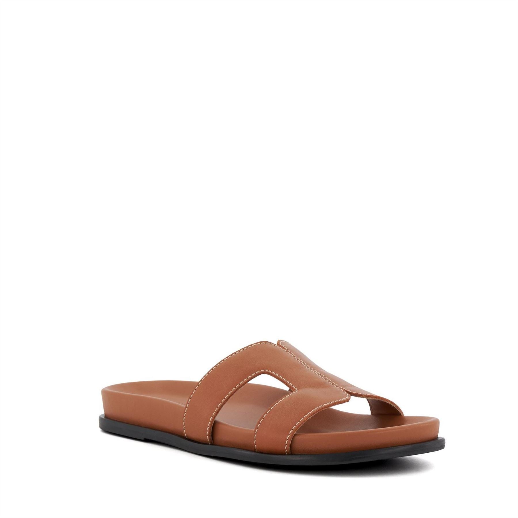 Dune London Lo Loupa Open Toe Flat Slides Sandals
