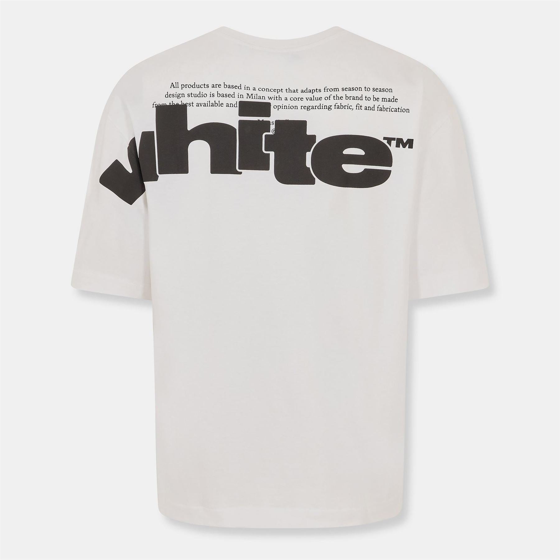 Off White Logo Print Crew Neck Short Sleeve T-Shirt